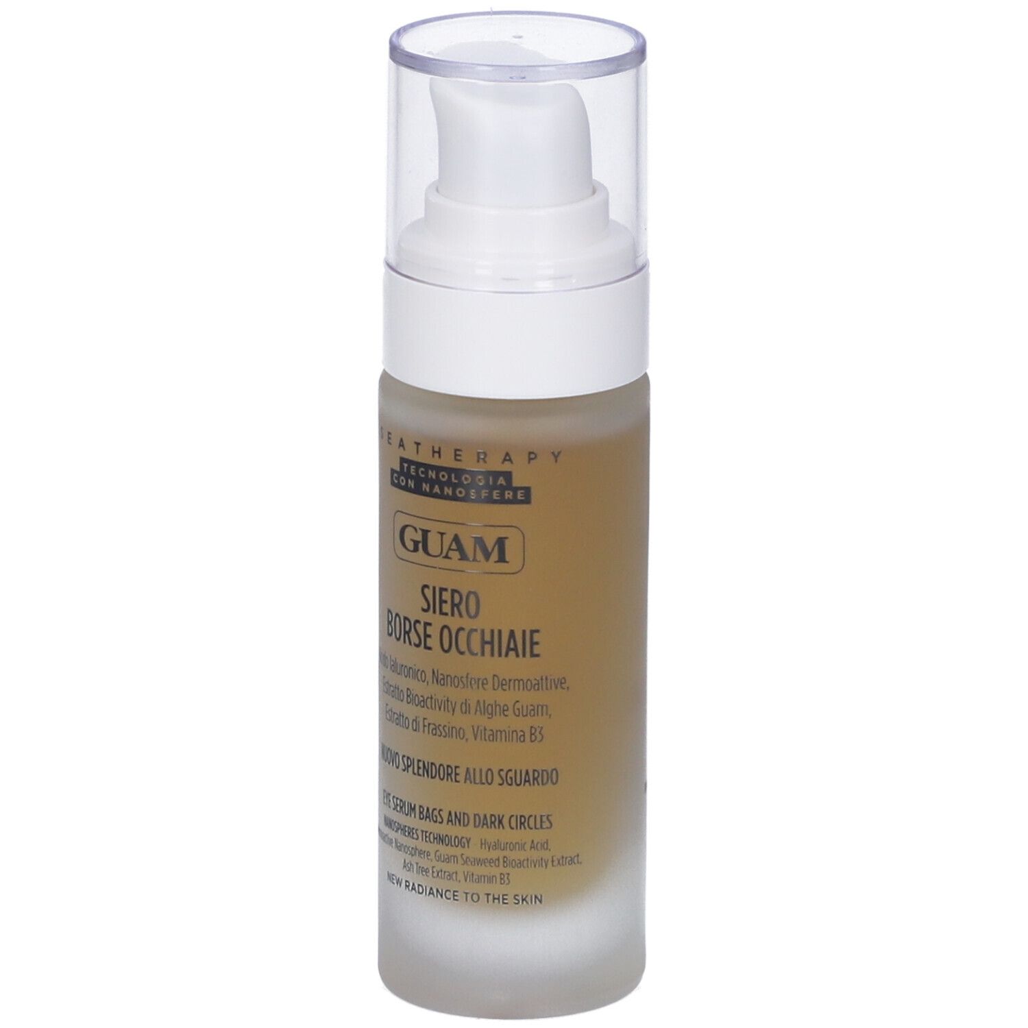 GUAM Seatherapy Siero Borse Occhiaie Augencreme in einem Pumpspender.