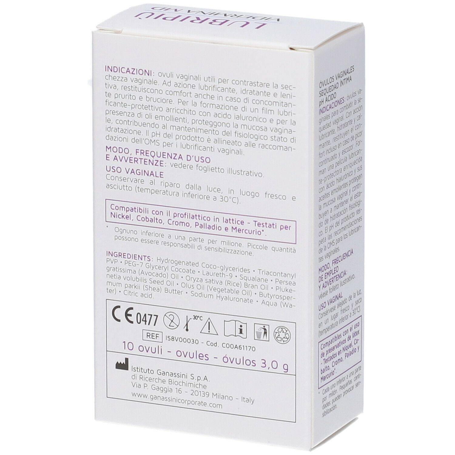 Packung mit 10 Vaginalovula, 3g pro Ovulum.