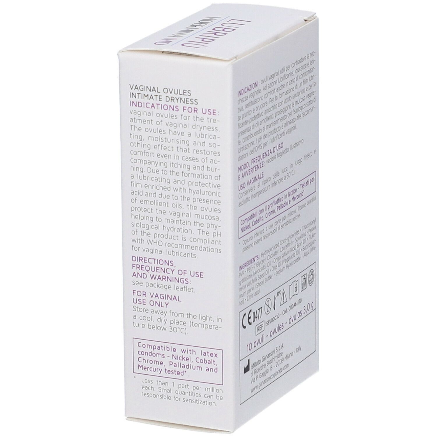 Packung mit 10 Vaginalovula, 3g pro Ovulum.