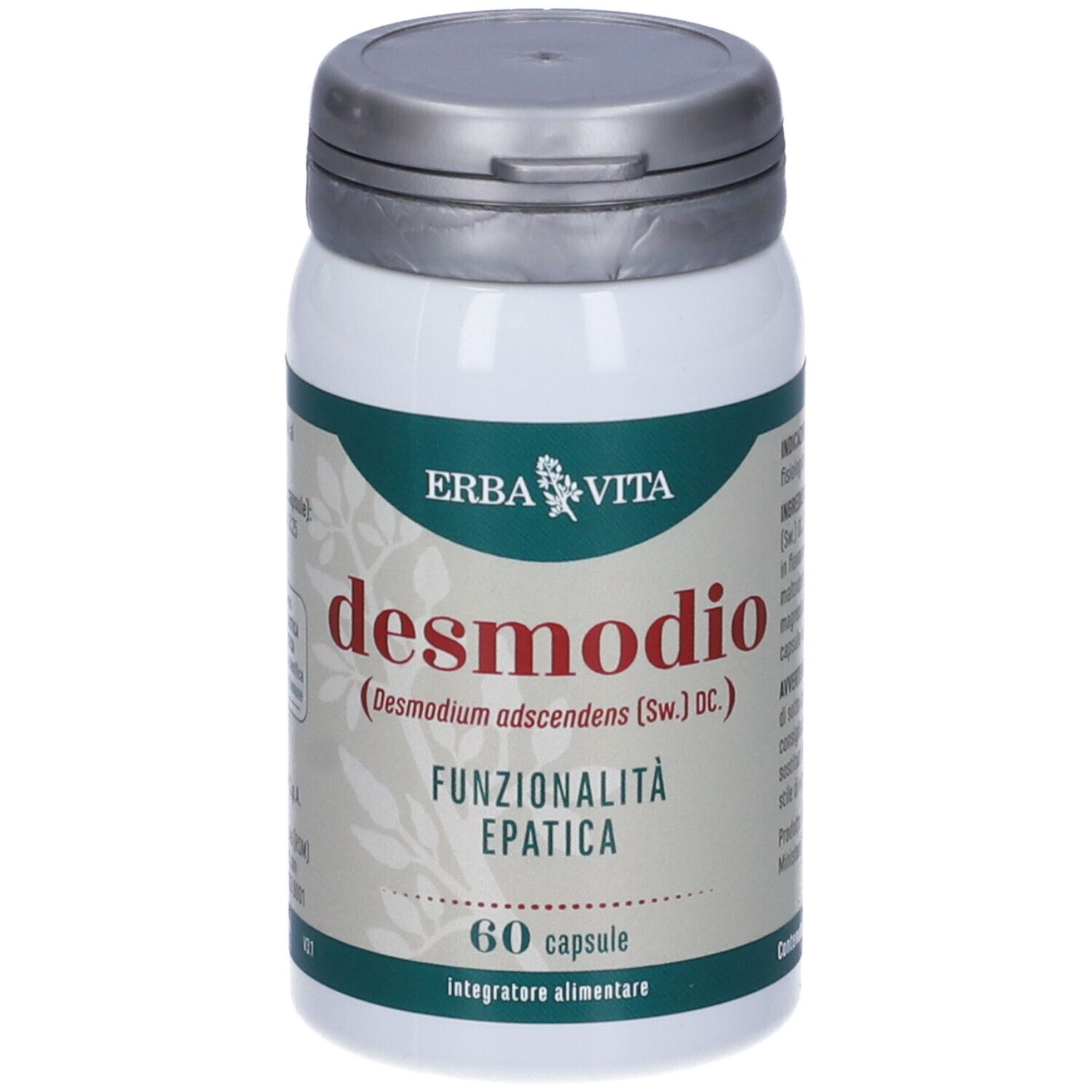 DESMODIO - INTEGRATORE FUNZIONALITA' EPATICA 400 MG 60 CAPSULE ERBAVITA - Immagine 8
