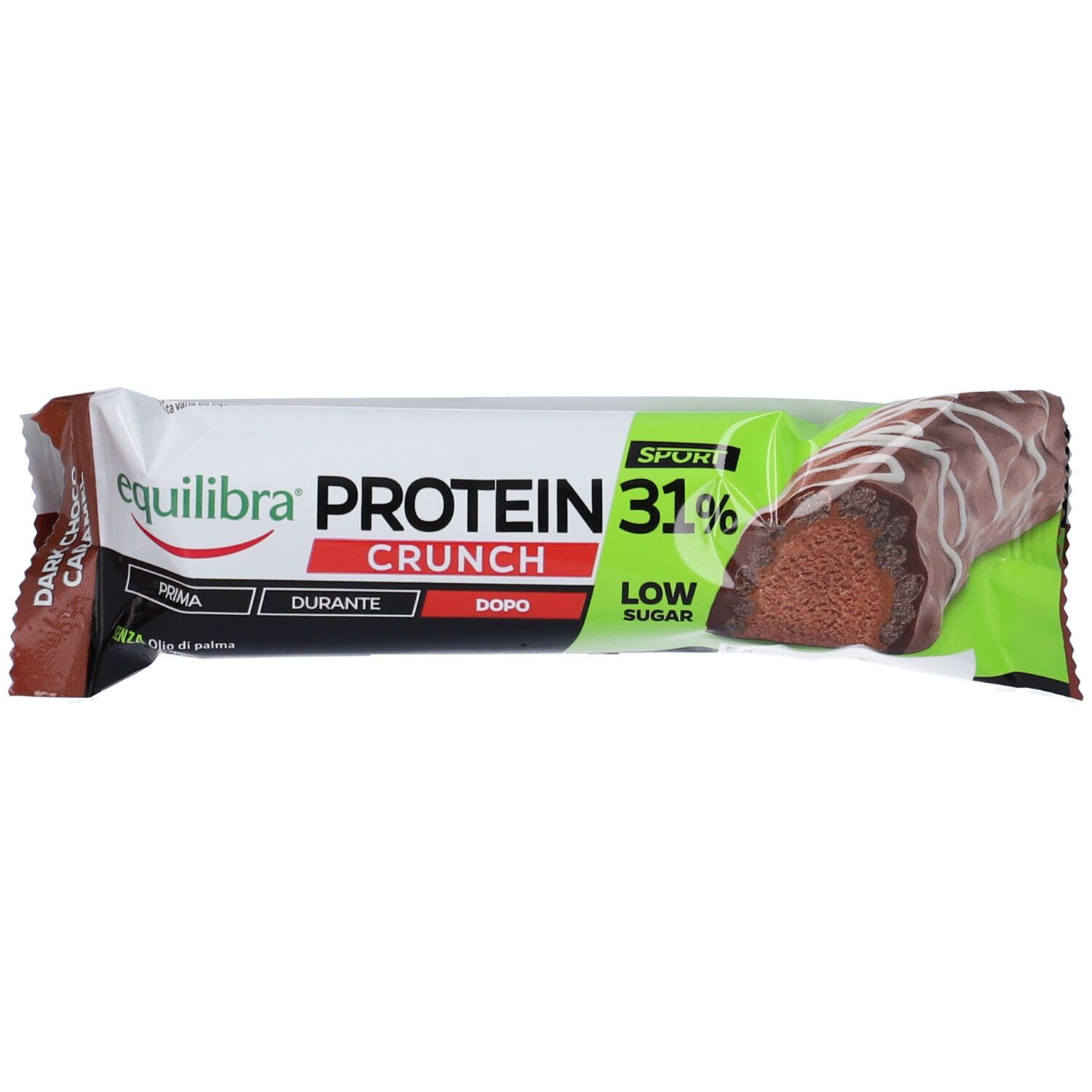 Equilibra® Protein 31% Low Sugar Crunch Dark Choco Caramel