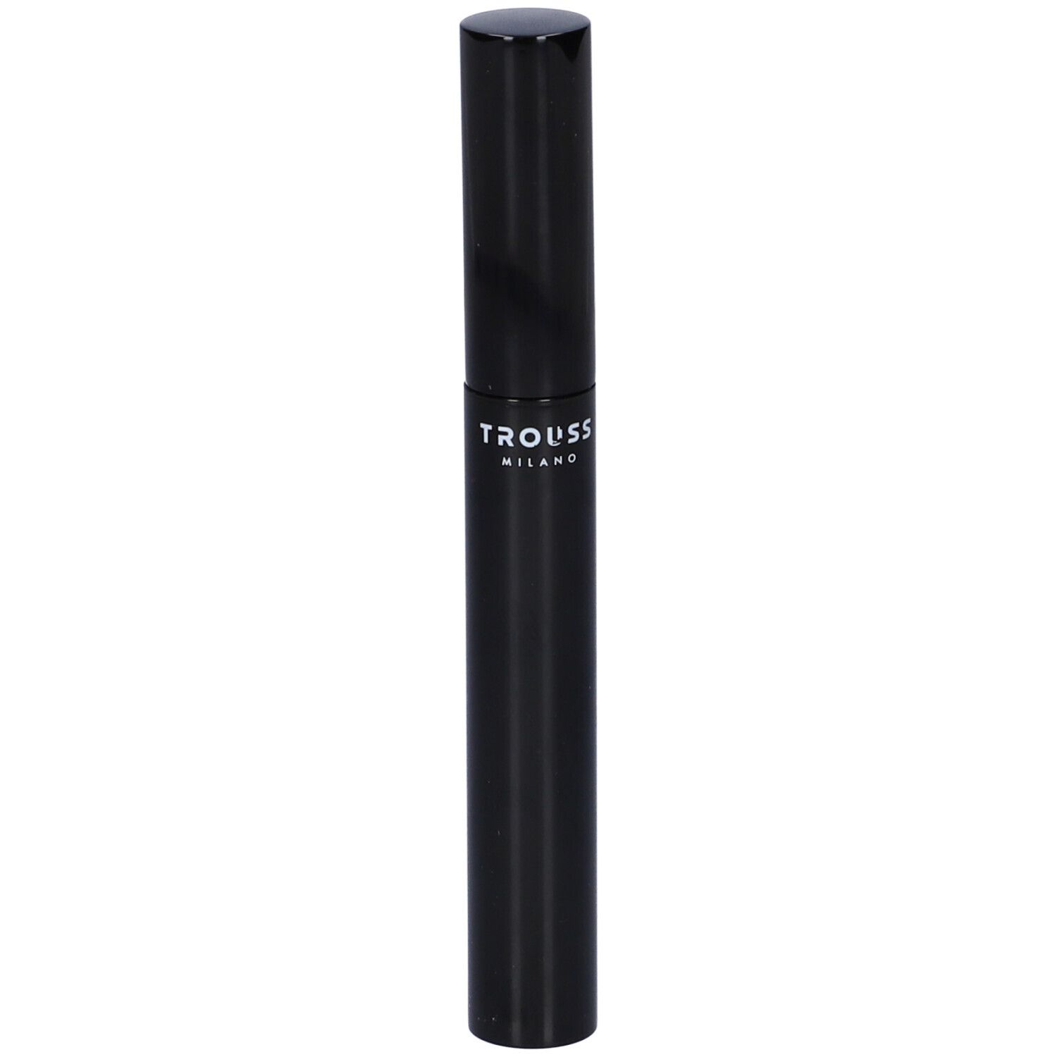 Mascara nero con tappo nero. Sul contenitore è presente la scritta bianca "TROUSS MILANO".