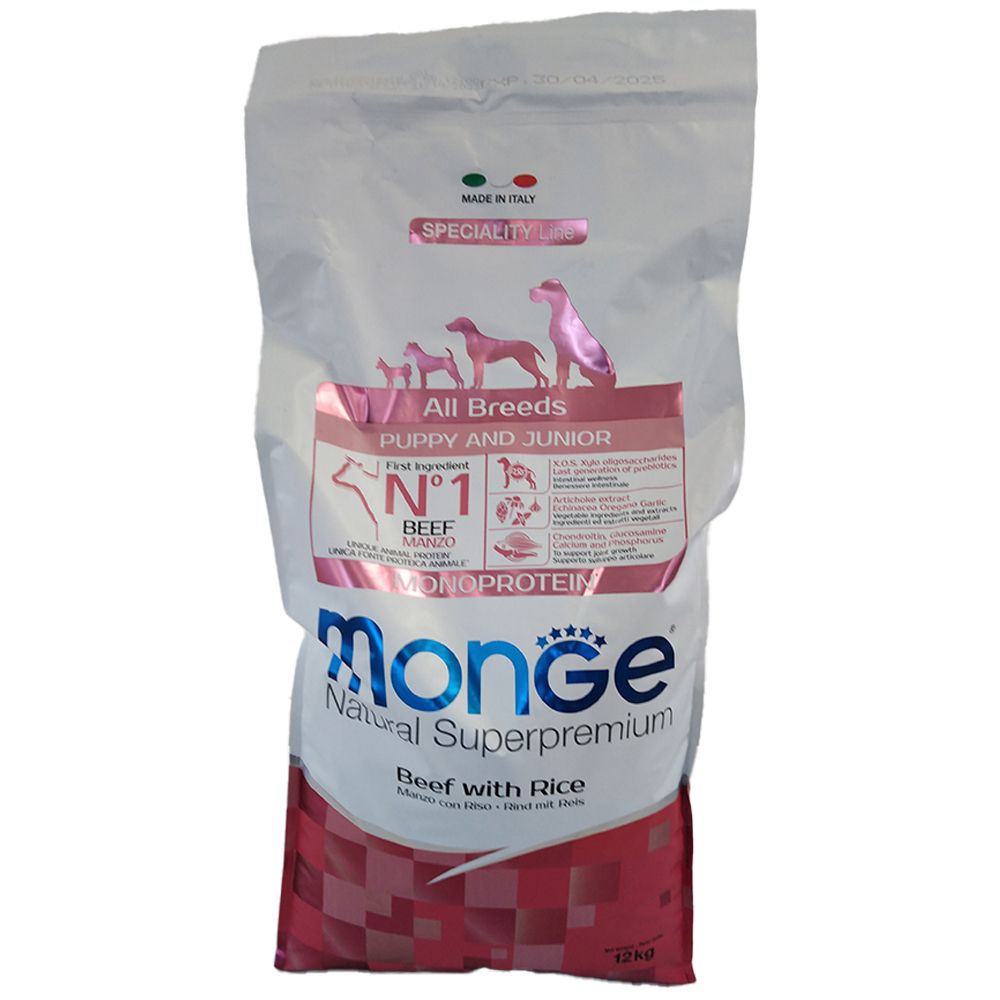 Image of Monge All Breeds Puppy Manzo&Riso Monoprotein