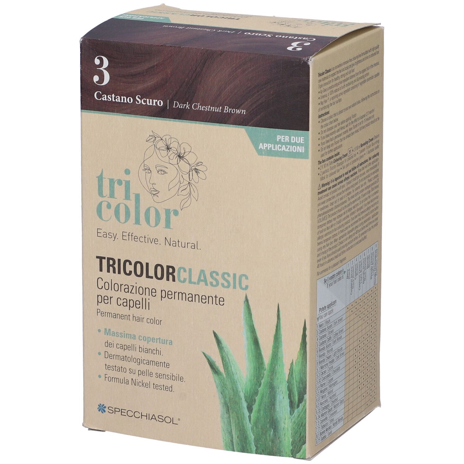 Tricolor Classic 3 Castano Scuro 2 Tubi 50 Ml + 2 Shaker 50 Ml + 4 Bustine 8 Ml - Immagine 3