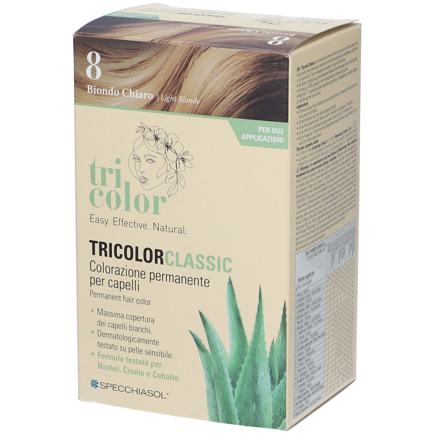 Tricolor Classic 8 Biondo Chiaro 2 Tubi + 2 Shaker + 4 Bustine 8 Ml