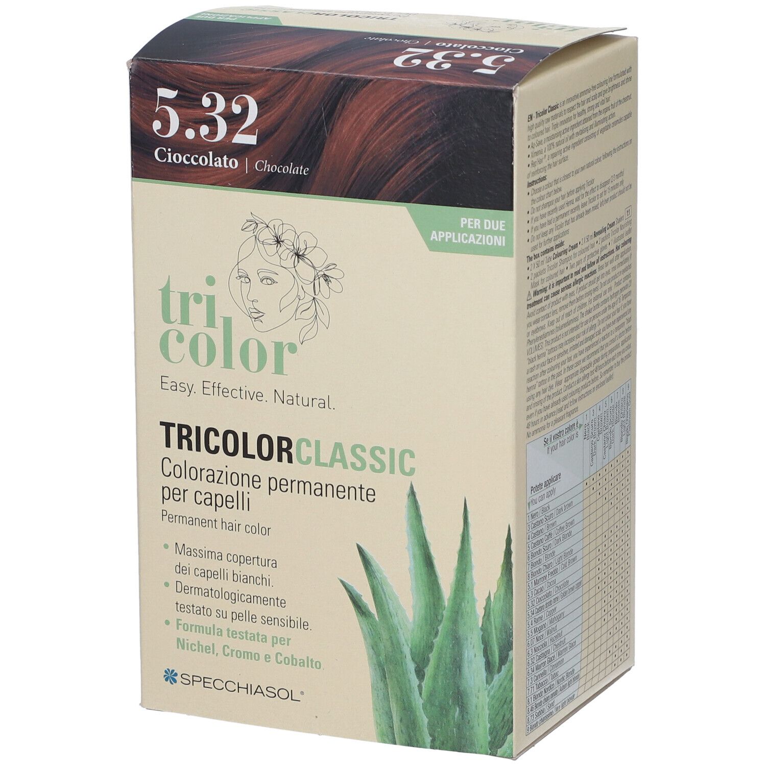 Specchiasol Tricolor Classic 5,32 Cioccolato Tinta Per Capelli 1 Pezzo - Immagine 6