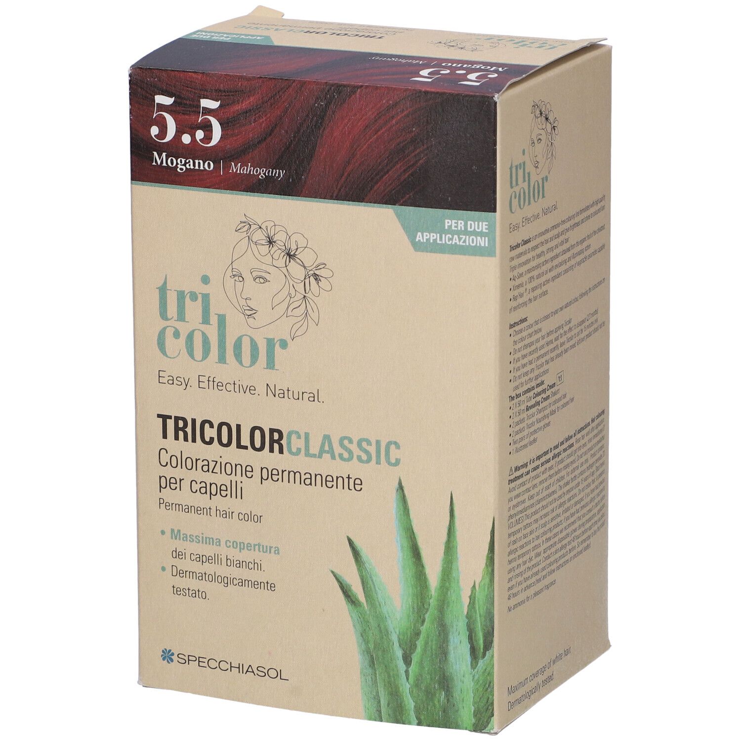Specchiasol Bianchi Tricolor Classic 5,5 Mogano Colorazione Permanente Kit 2 Applicazioni - Immagine 4