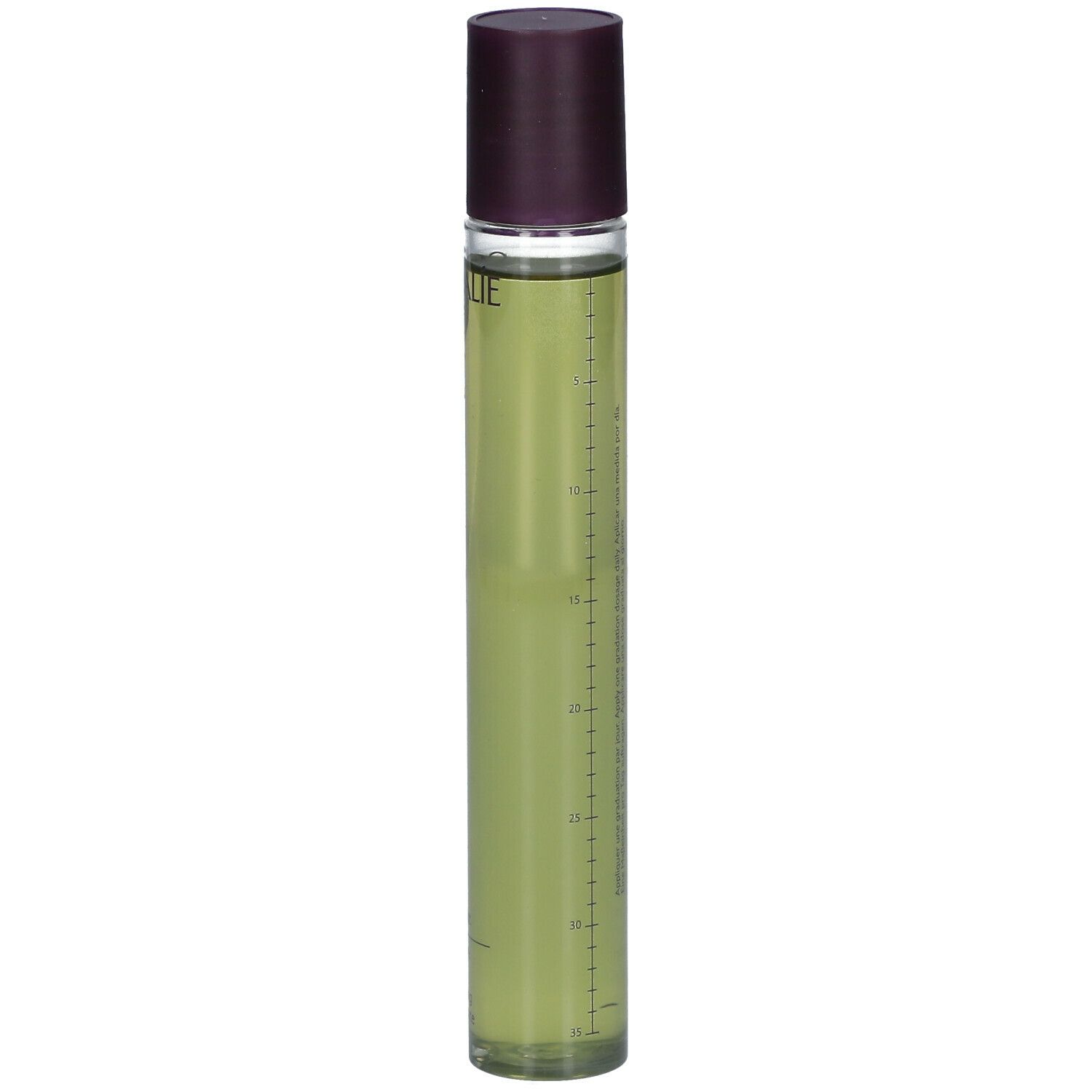 Flacone cilindrico con tappo viola. Scritta CAUDALIE e logo uva. Nome prodotto: Vinosculpt Concentré Minceur.
