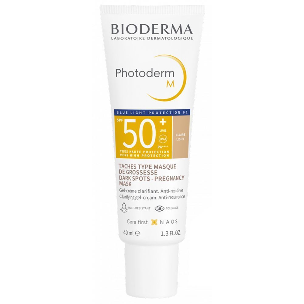 Tubo Bioderma Photoderm M SPF50+. Tonalità chiara. Protezione solare SPF 50+. Gel-crema. 40ml.