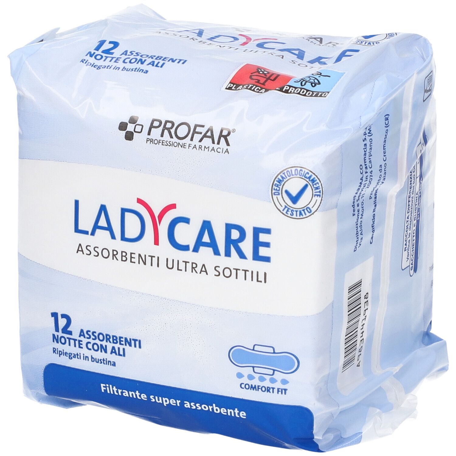 Profar LadyCare Assorbenti Notte Ultra Sottili con Ali 12 Pezzi
