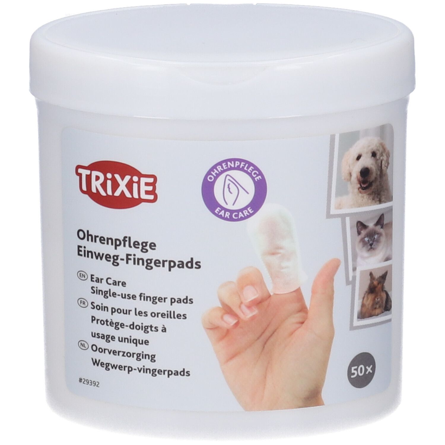 TRIXIE Pulizia orecchie, salviettine da dito monouso