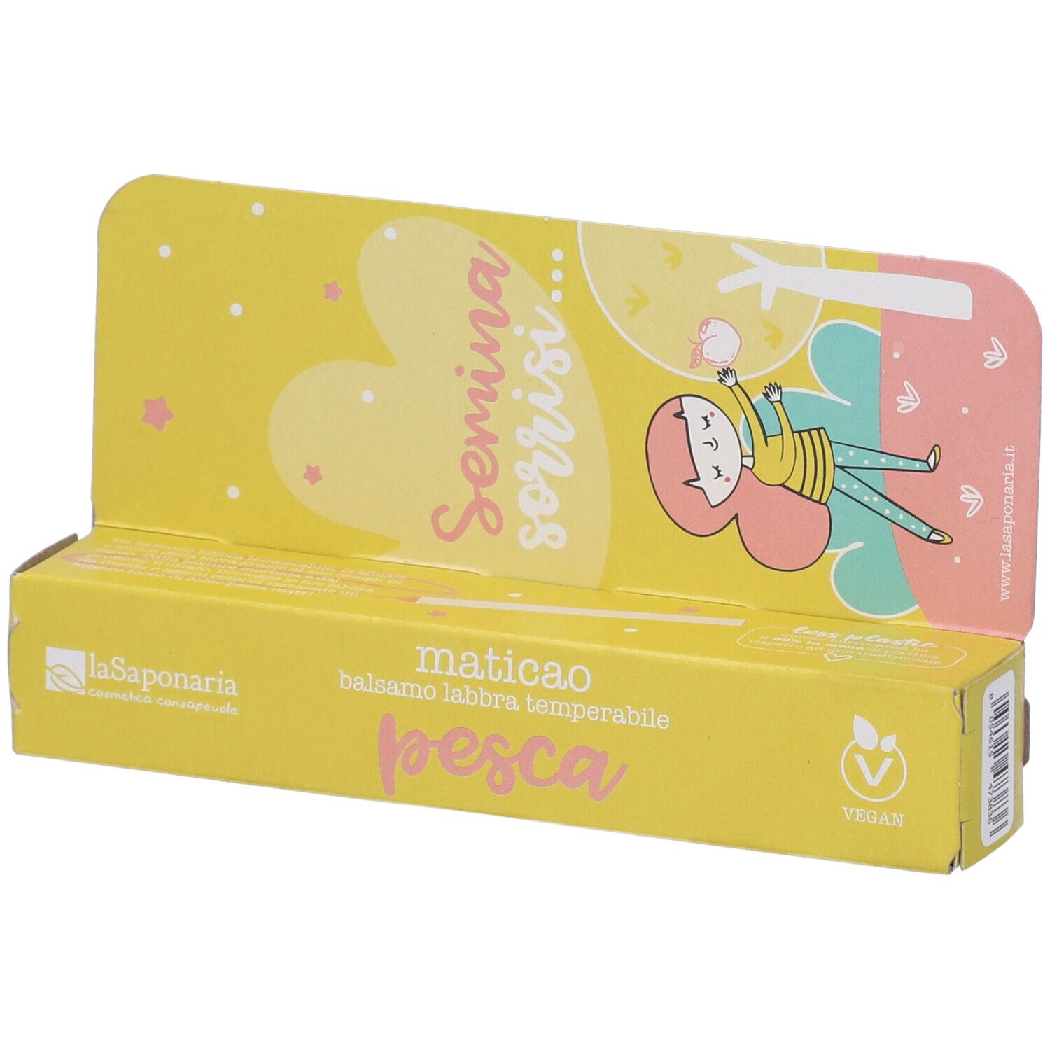 La Saponaria Maticao Balsamo Labbra Temperabile Pesca