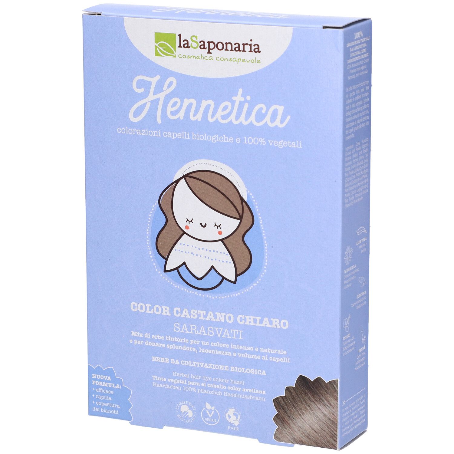 La Saponaria Tinta vegetale castano chiaro - Sarasvati