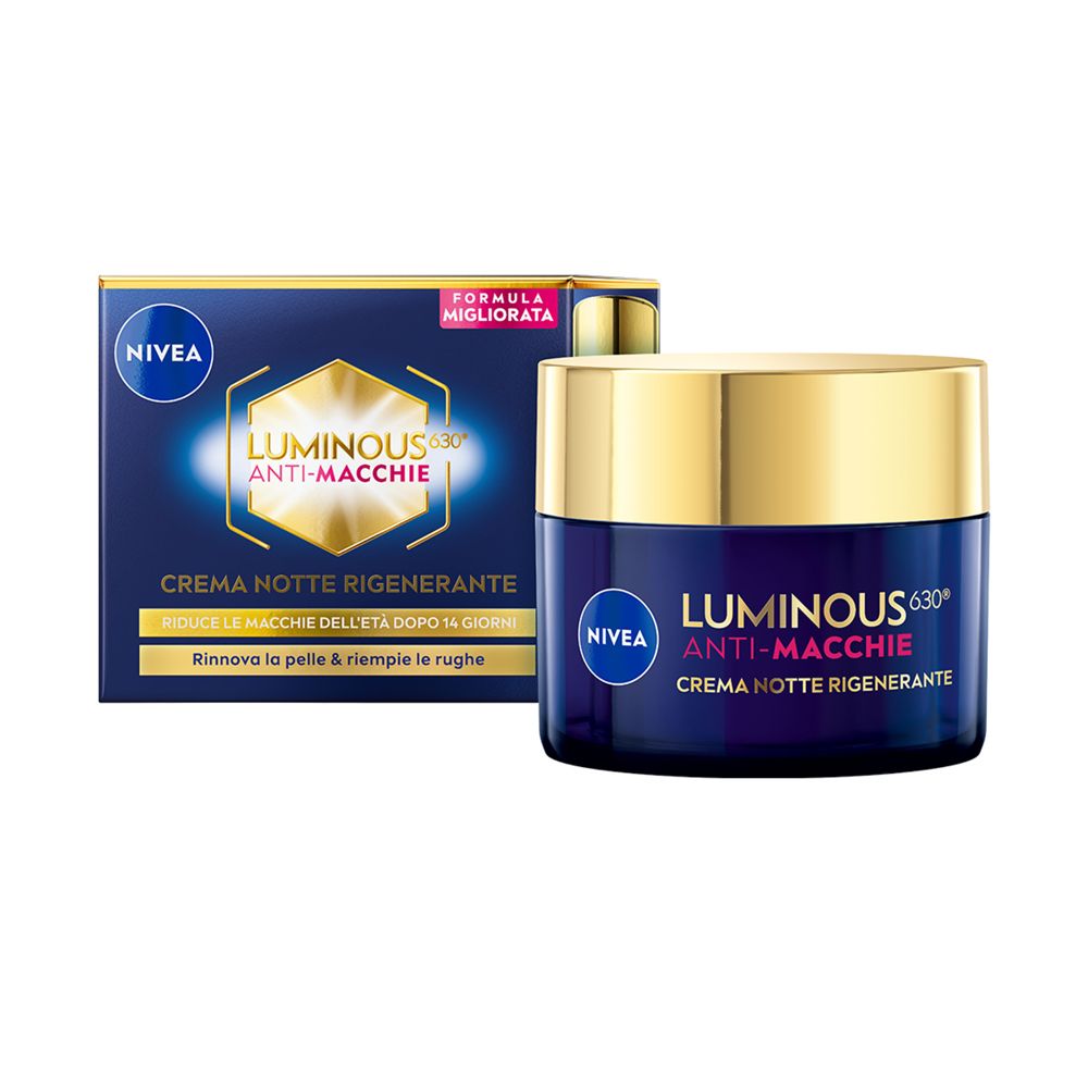 Nivea Cellular Luminous630 Anti-Macchie Crema Viso Notte Rigenerante 50 ml, Crema antimacchia viso