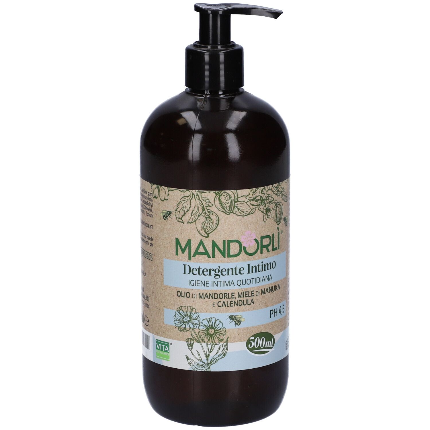 Mandorli Detergente Intimo Igiene Intima Quotidiana 500 Ml
