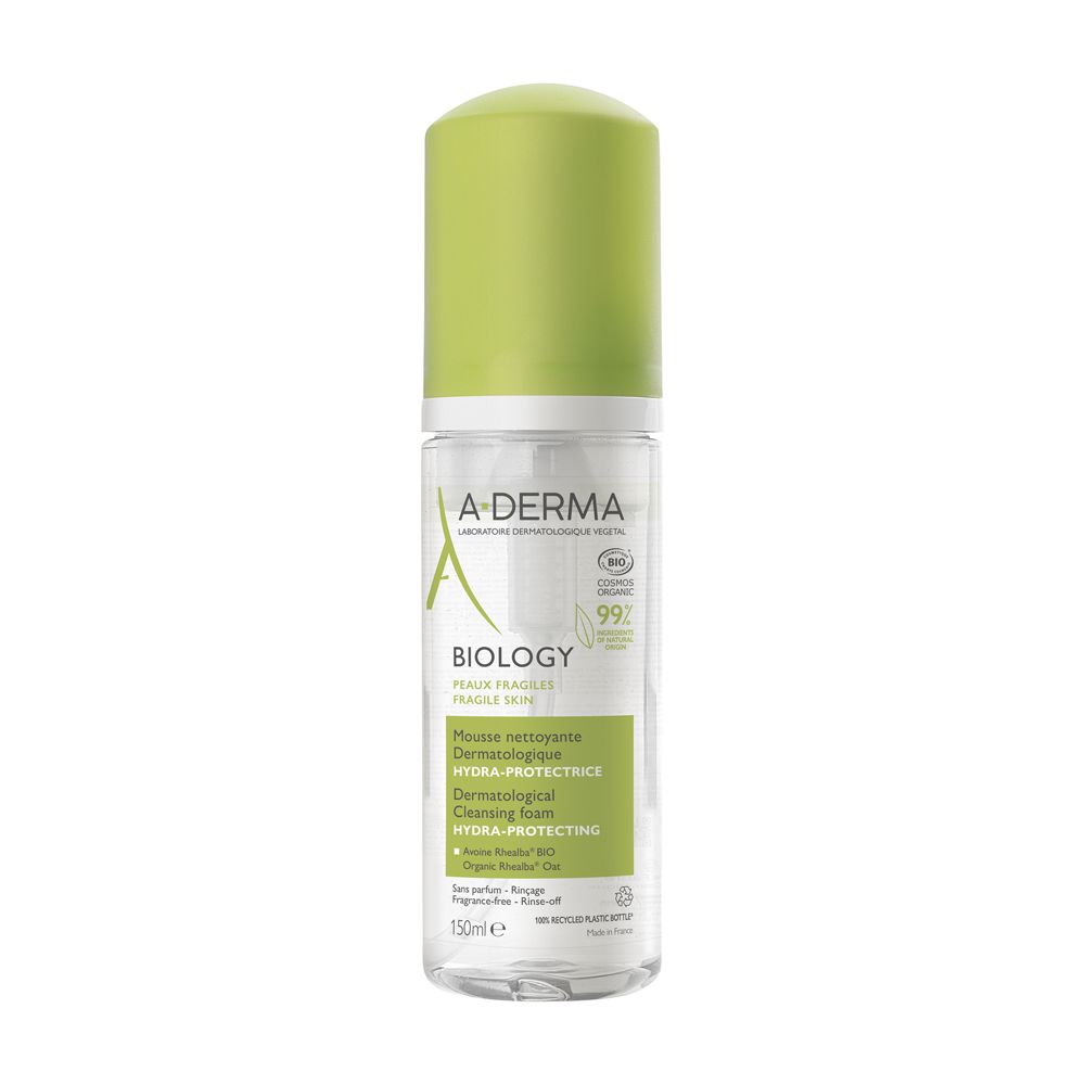 A-Derma Biology  Mousse detergente dermatologica idra-protettiva 150ml - Pelle normale, mista - Pelle fragile