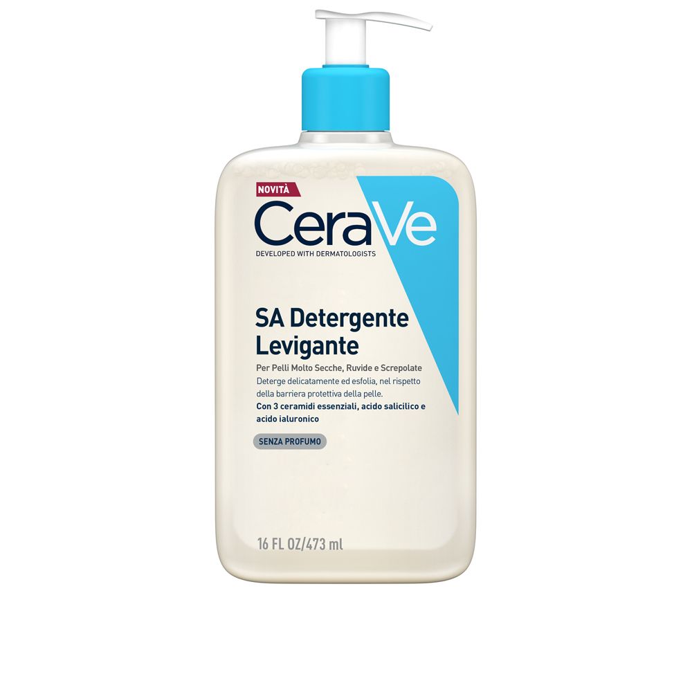 CeraVe Detergente con texture gel non schiumoso che deterge, esfolia e