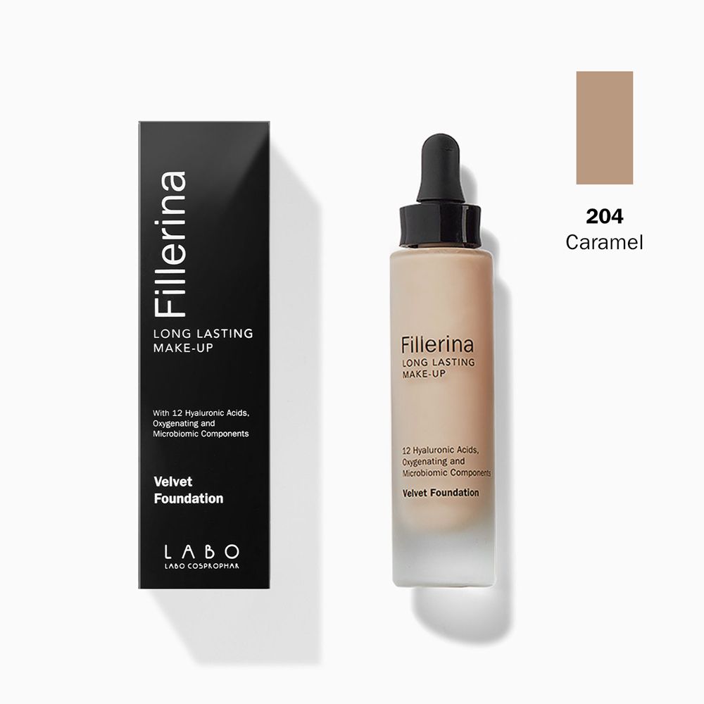 Labo Fillerina Long Lasting Make Up Velvet Fundation Colore 204 - risparmia il 20% con il codice: SWISSE20