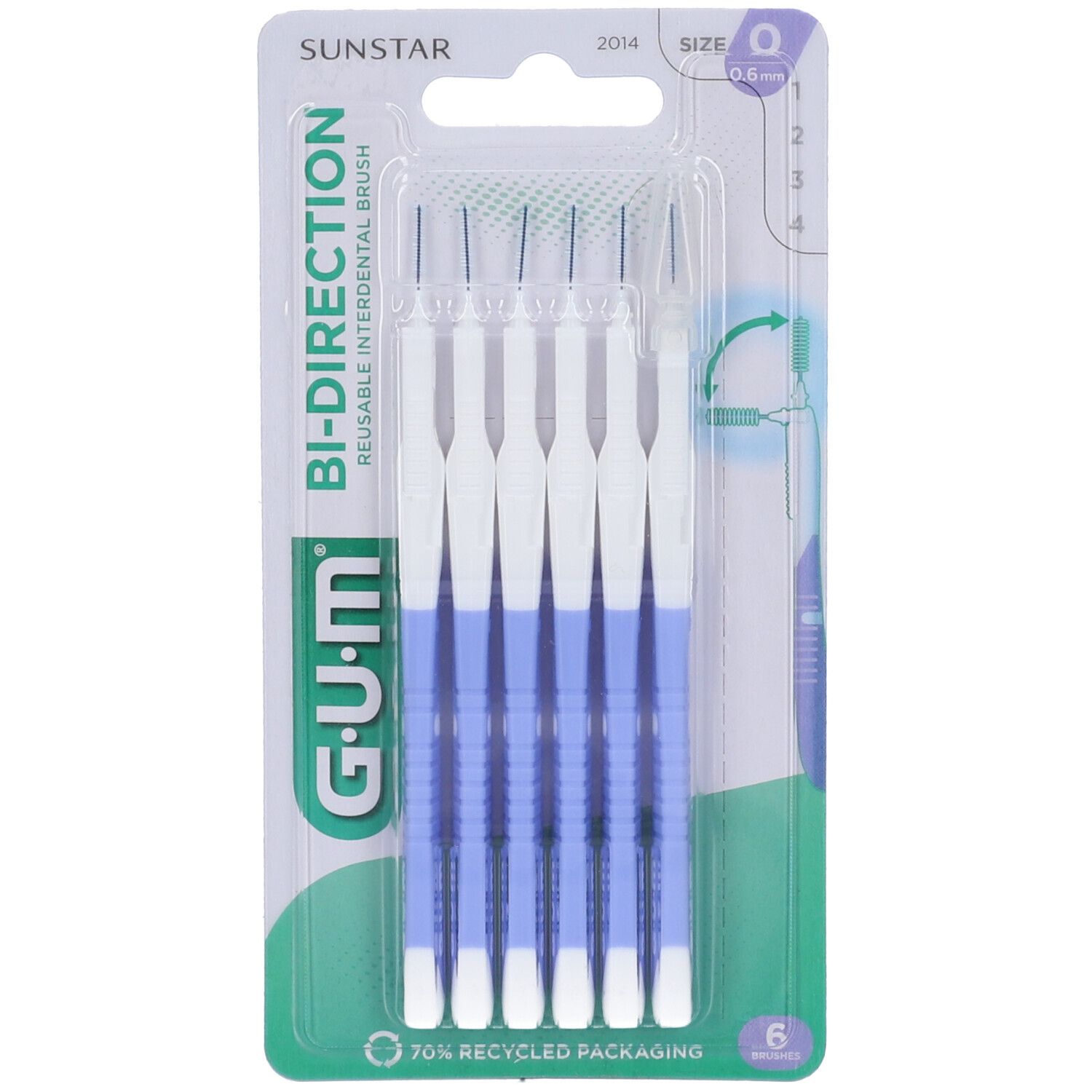 SUNSTAR GUM Bi-Direction - 6 Scovolini ISO 0 (0,6 mm) - Immagine 8