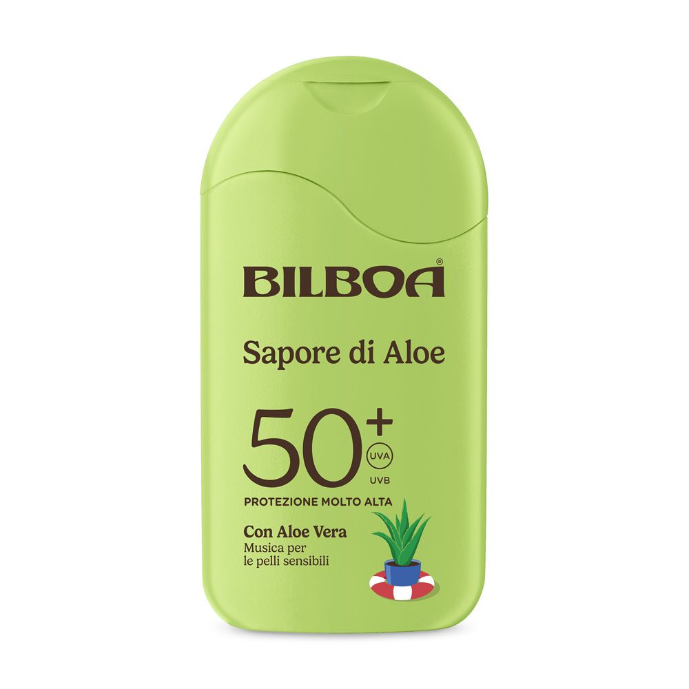 1 Flacone Bilboa Sapore di Aloe Abbronzante SPF 50 Protezione Alta Aloe Vera - Immagine 3
