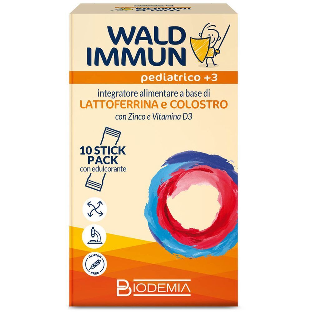 Wald Immun Pediatrico +3 10 Stick Gusto Cioccolato
