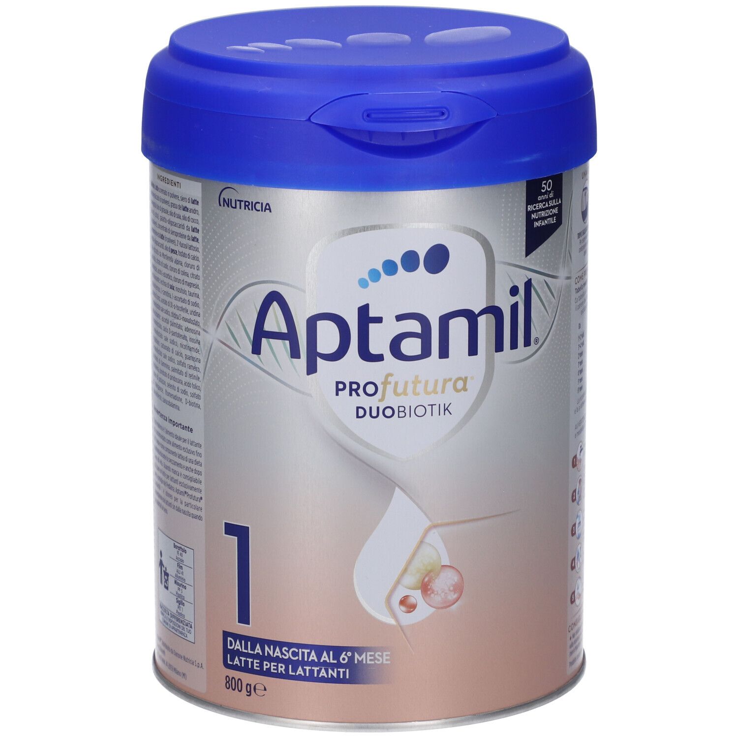 Aptamil Profutura 1 Latte per lattanti, lattina da 800g con tappo blu.