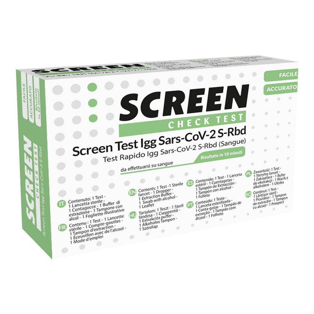 Screen Test Sierologico Rapido Autodiagnostico Covid-19 Anticorpi Igg Sars-Cov-2 Nel Sangue Screen