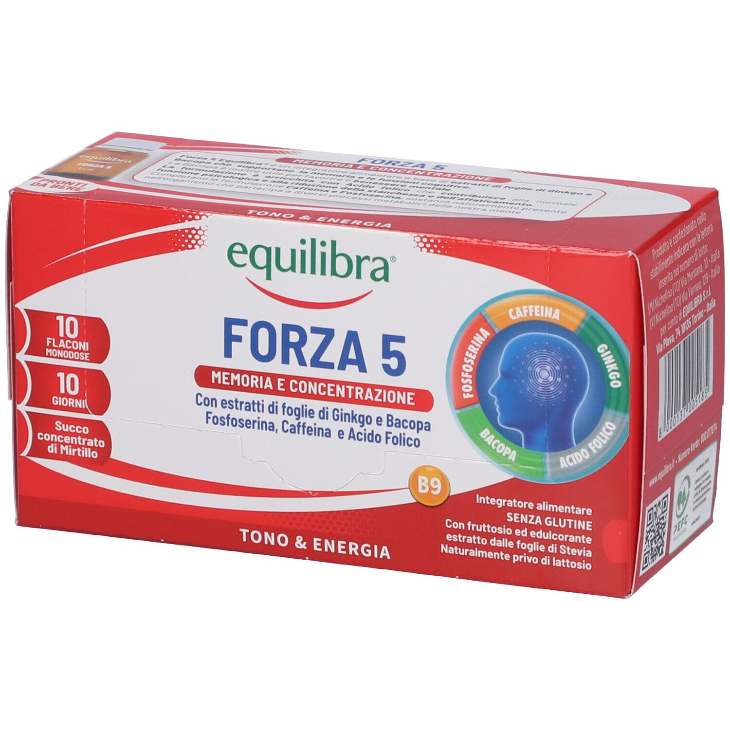Equilibra Forza 5 - Integratore per la memoria e la concentrazione 10 flaconcini - Immagine 4