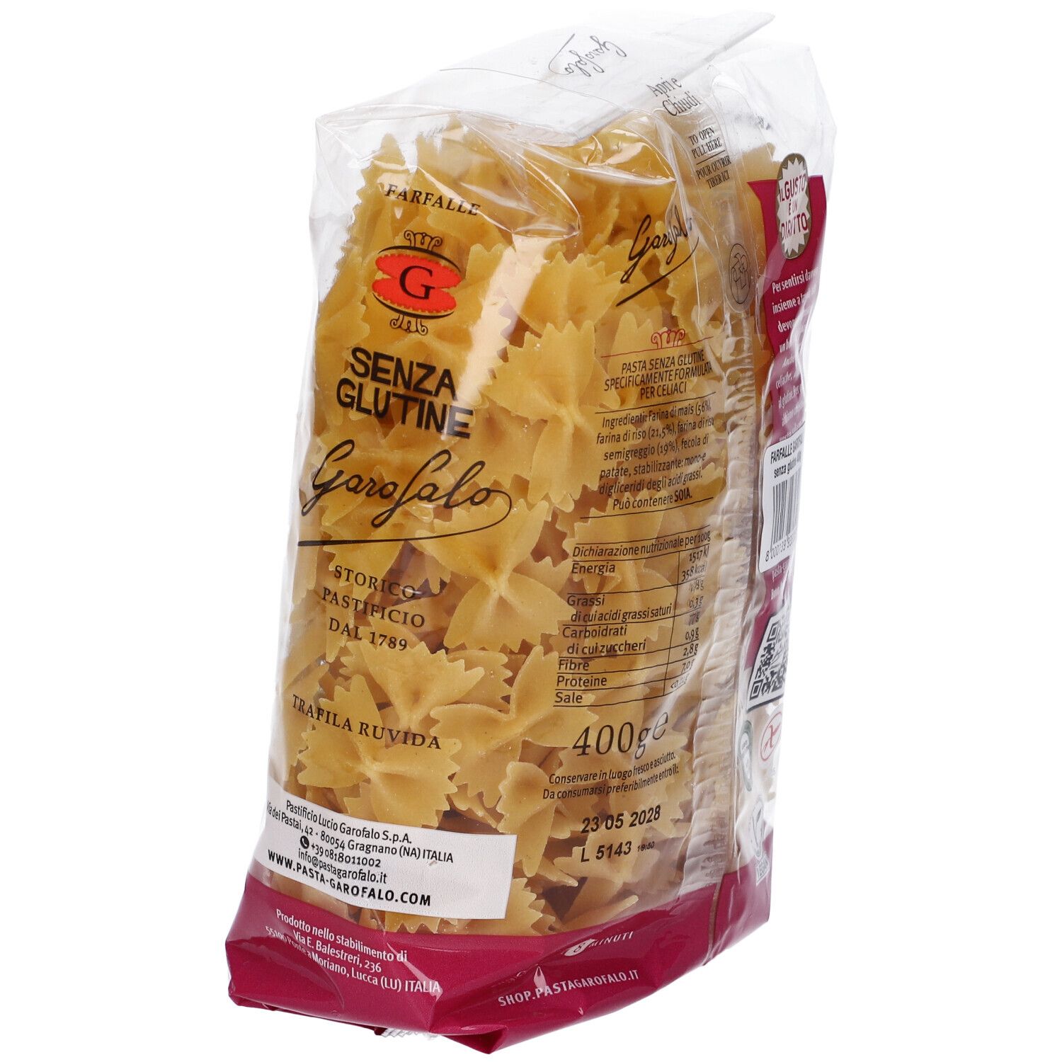 Garofalo Ditalini Rigati Senza Glutine: Farfalle-Nudeln aus Mais und Vollkornreis.