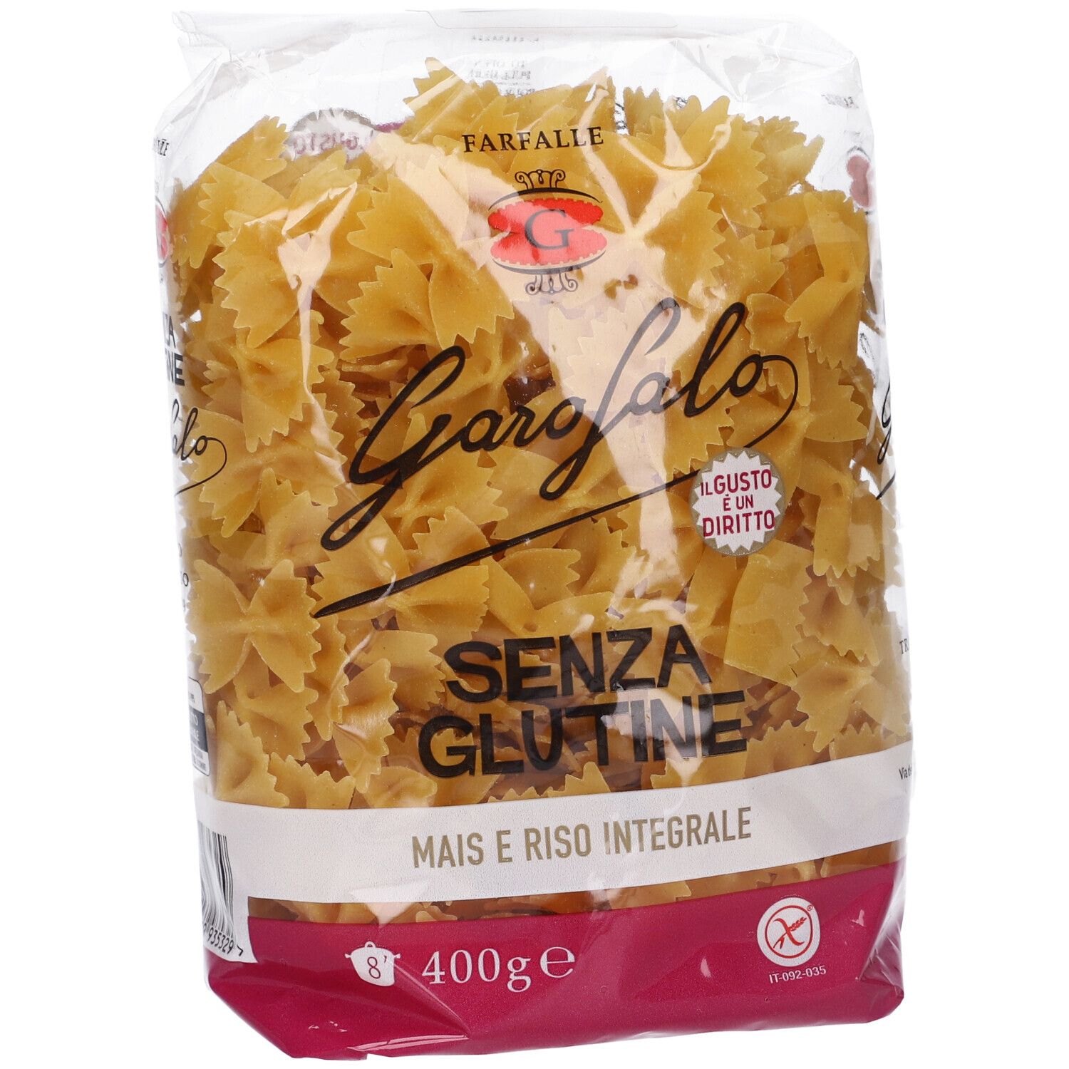 Garofalo Ditalini Rigati Senza Glutine: Farfalle-Nudeln aus Mais und Vollkornreis.