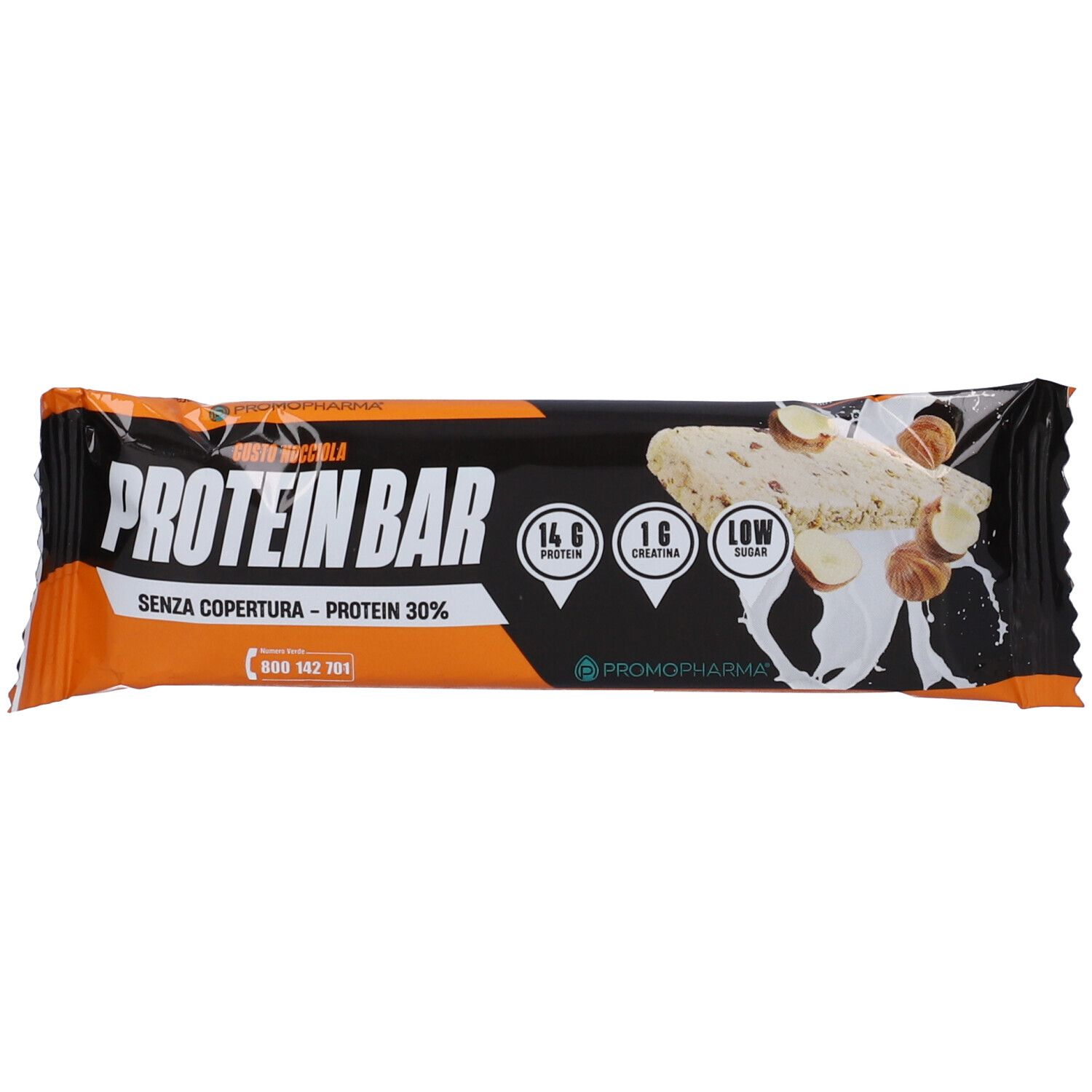 Protein Bar 30% Senza Copertura Nocciola 45 g Barretta