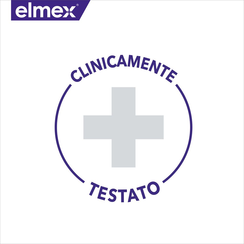Logo rotondo con croce e testo: Clinicamente testato.