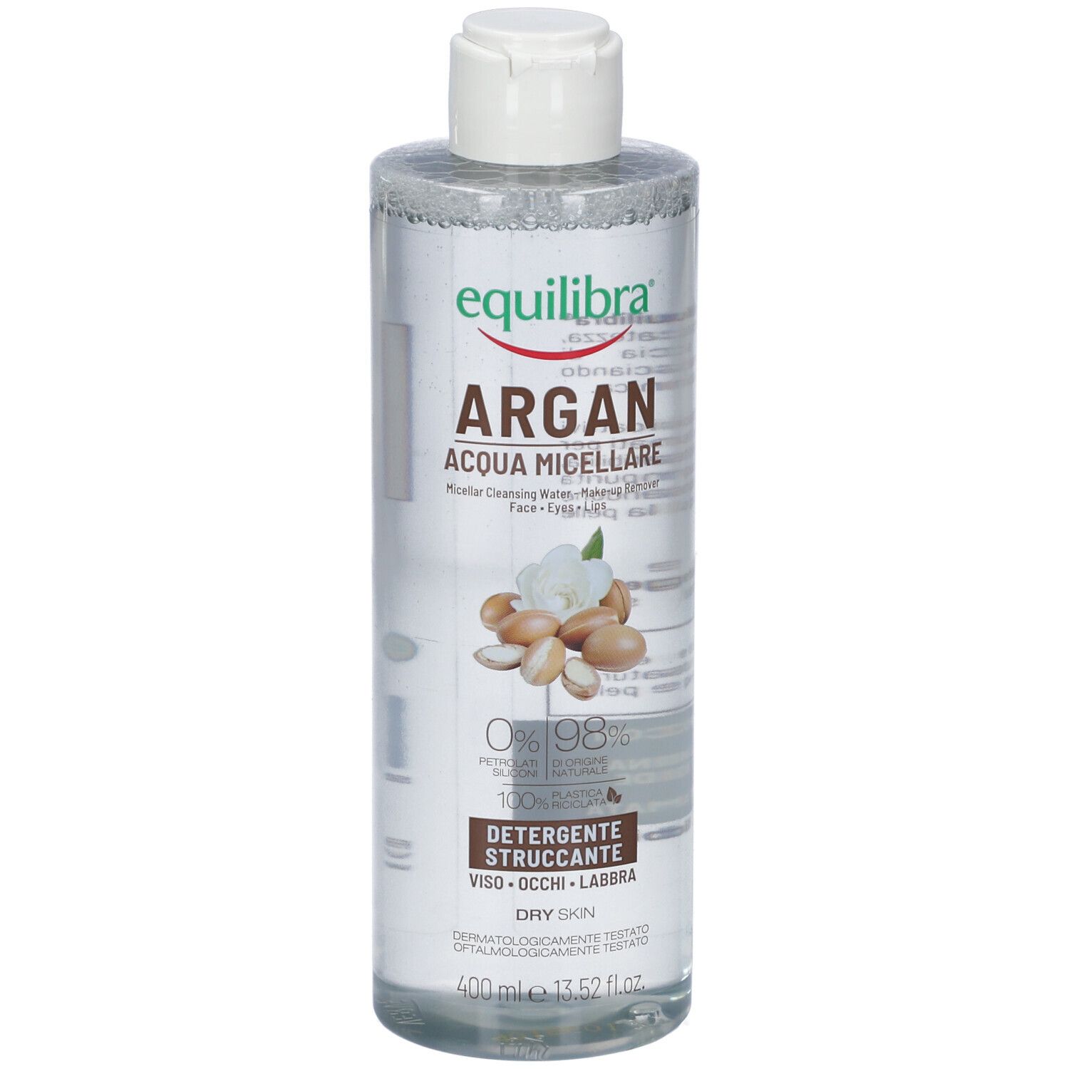 Equilibra Argan - Acqua Micellare Per Viso, Occhi E Labbra 400 ml - Immagine 4