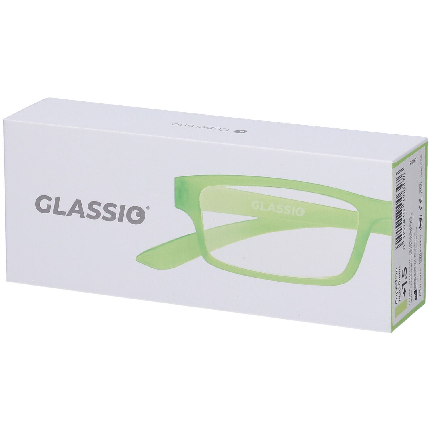 Occhiali da Lettura Glassio Cupertino Colore Verde Acido Gradazione +1,5