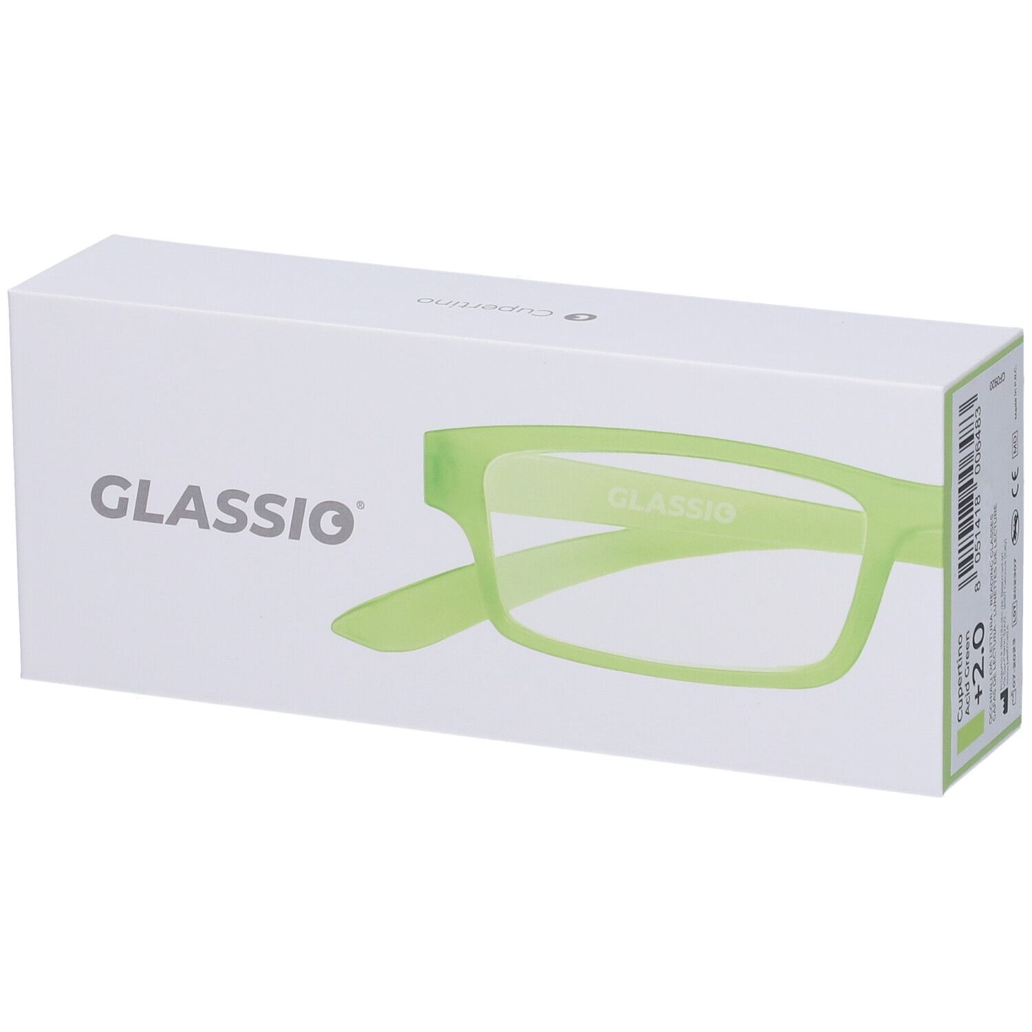 Occhiali da Lettura Glassio Cupertino Colore Verde Acido Gradazione +2,0