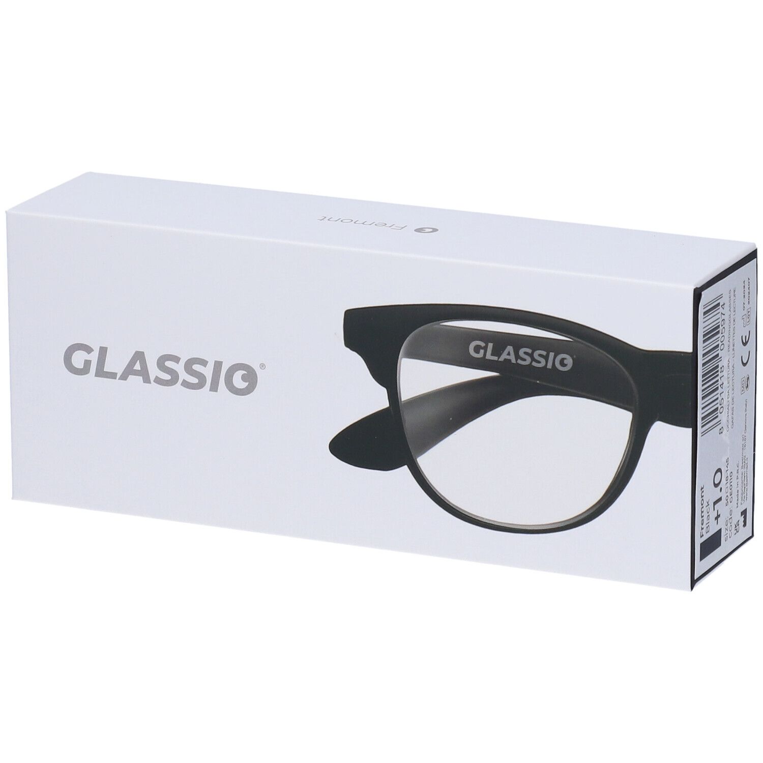 Occhiali da Lettura Glassio Fremont Colore Nero Gradazione +1,0