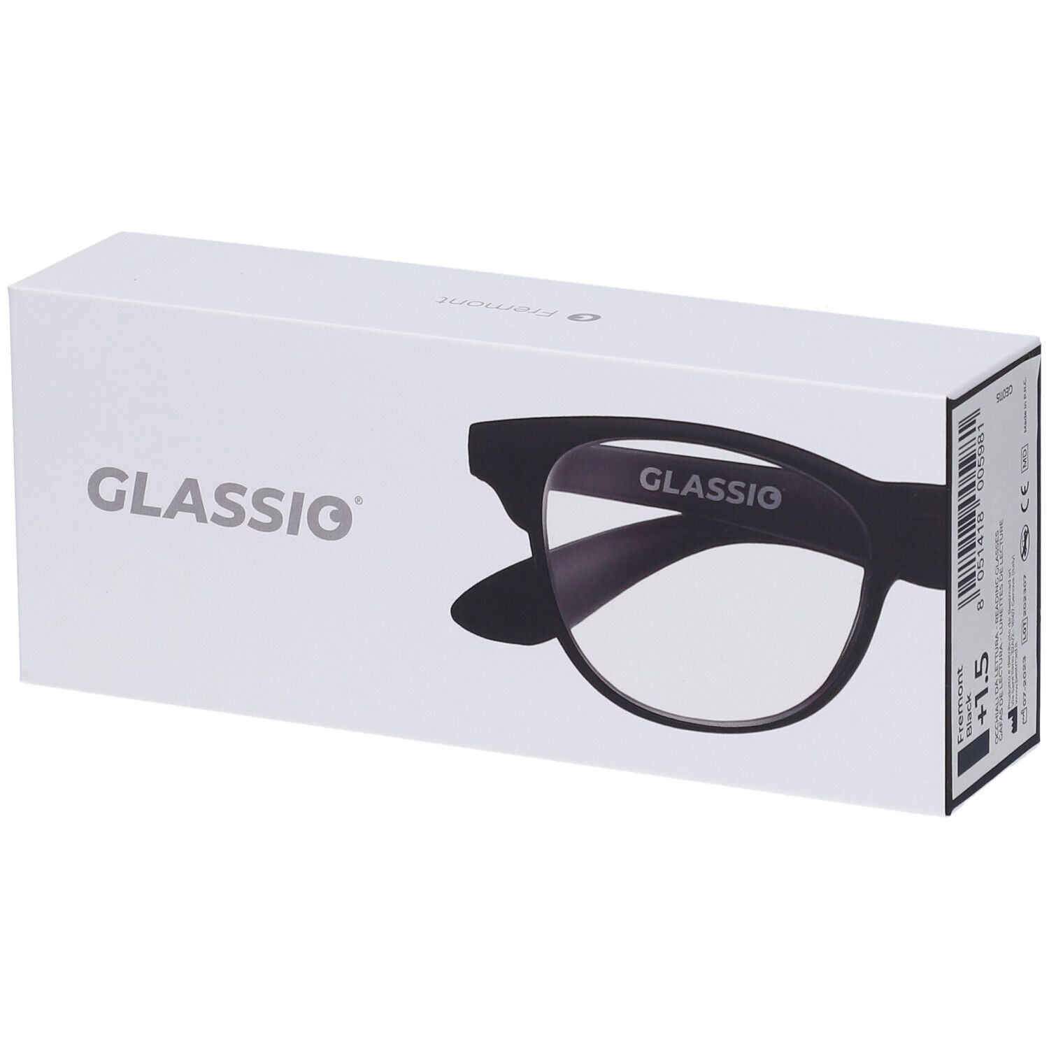 Occhiali da Lettura Glassio Fremont Colore Nero Gradazione +1,5