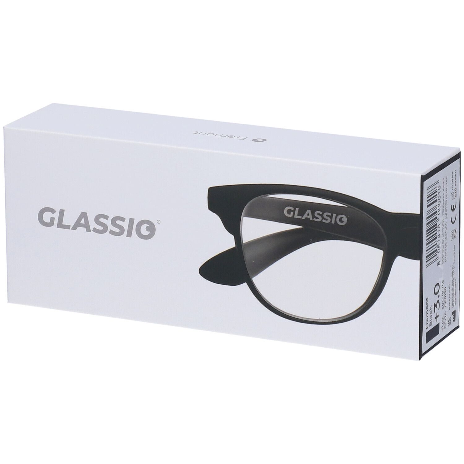 Occhiali da Lettura Glassio Fremont Colore Nero Gradazione +3,0