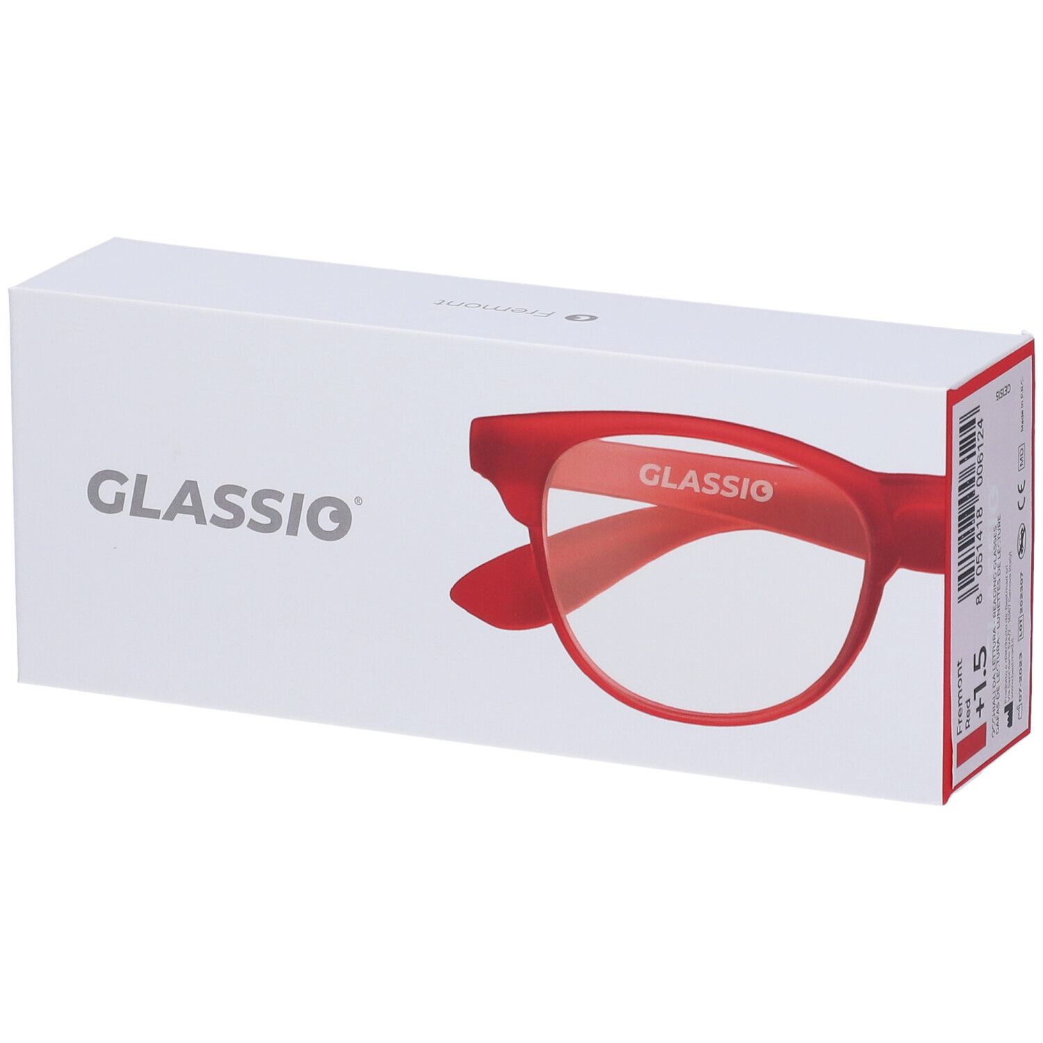 Occhiali da Lettura Glassio Fremont Colore Rosso Gradazione +1,5