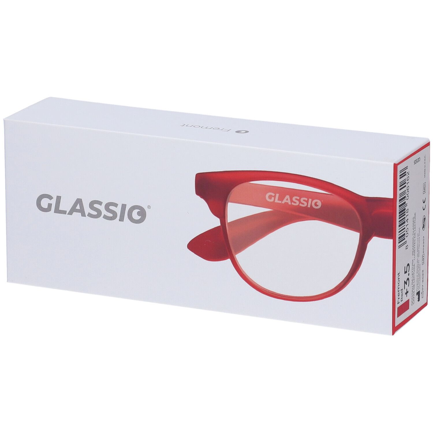 Occhiali da Lettura Glassio Fremont Colore Rosso Gradazione +3,5