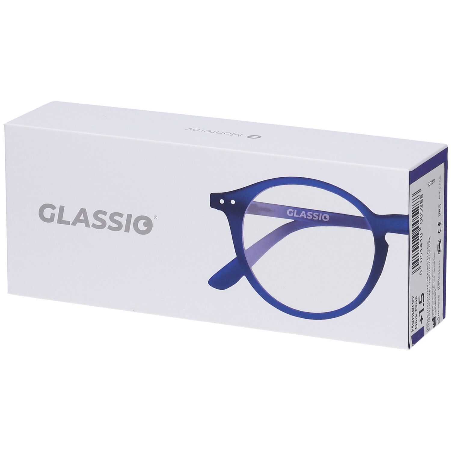 Occhiali da Lettura Glassio Monterey Colore Blu Scuro Gradazione +1,5