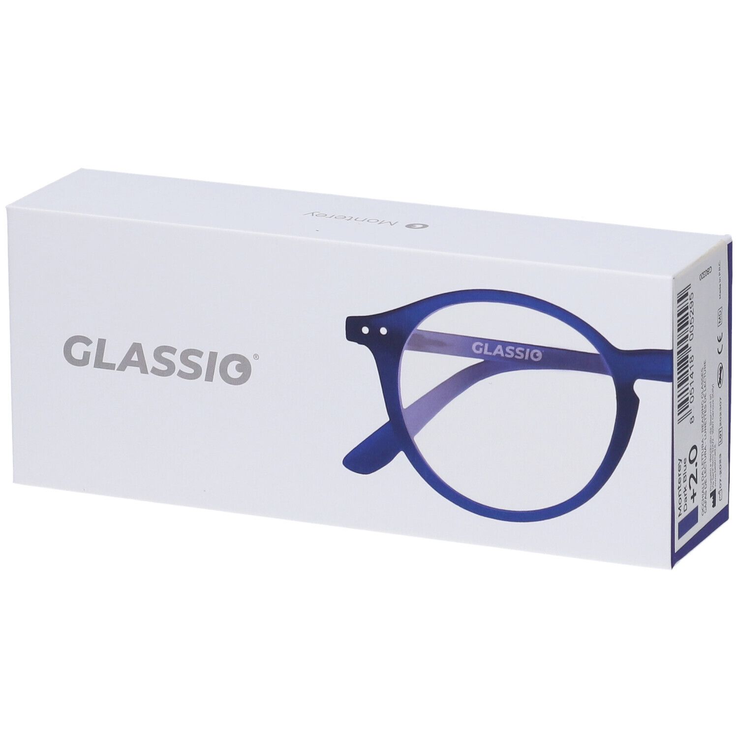 Occhiali da Lettura Glassio Monterey Colore Blu Scuro Gradazione +2,0