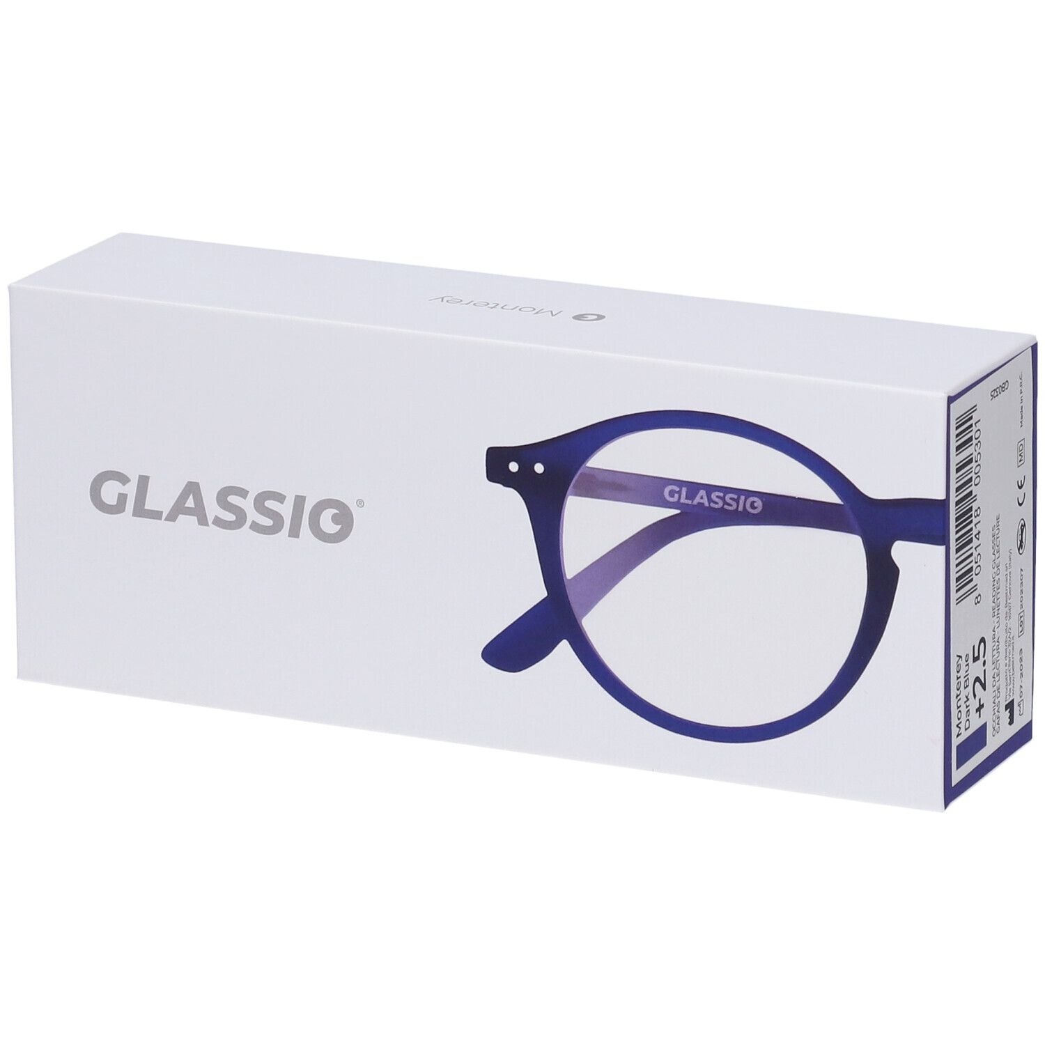 Occhiali da Lettura Glassio Monterey Colore Blu Scuro Gradazione +2,5