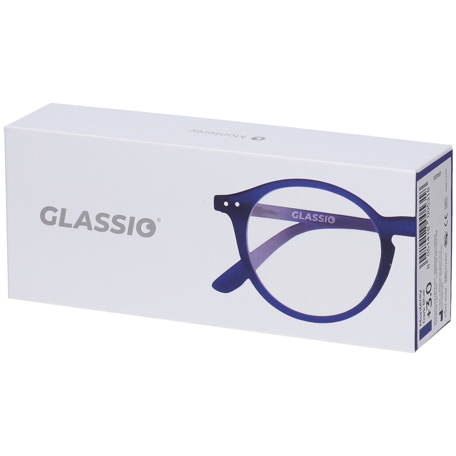 Occhiali da Lettura Glassio Monterey Colore Blu Scuro Gradazione +3,0