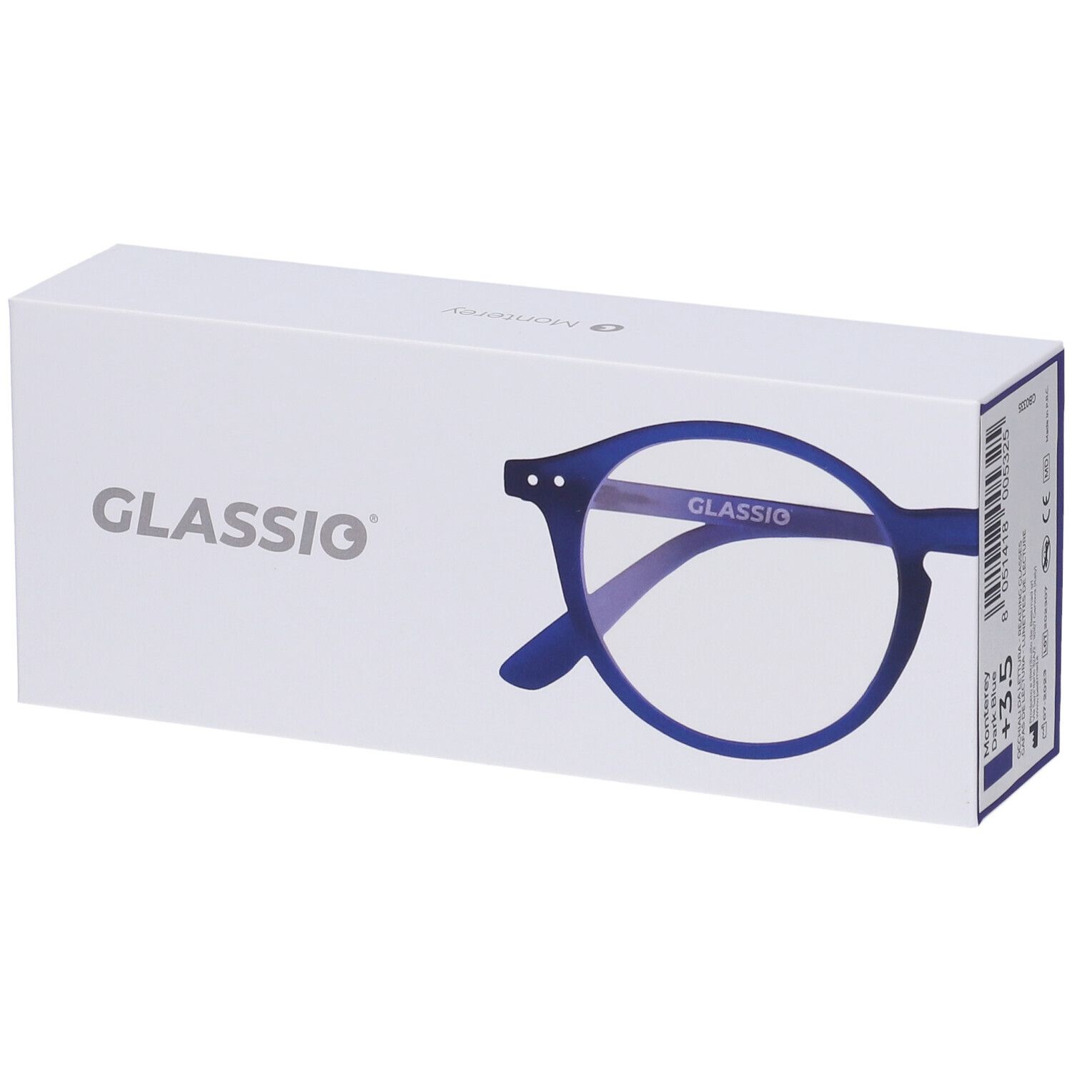 Occhiali da Lettura Glassio Monterey Colore Blu Scuro Gradazione +3,5