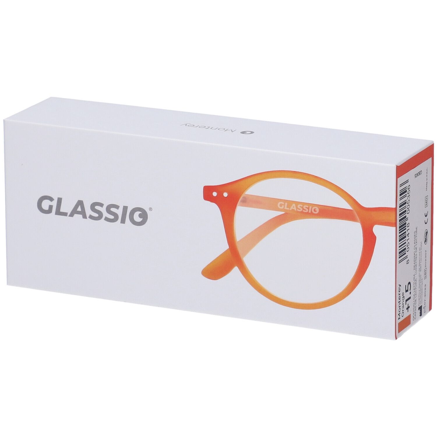 Occhiali da Lettura Glassio Monterey Colore Arancione Gradazione +1,5