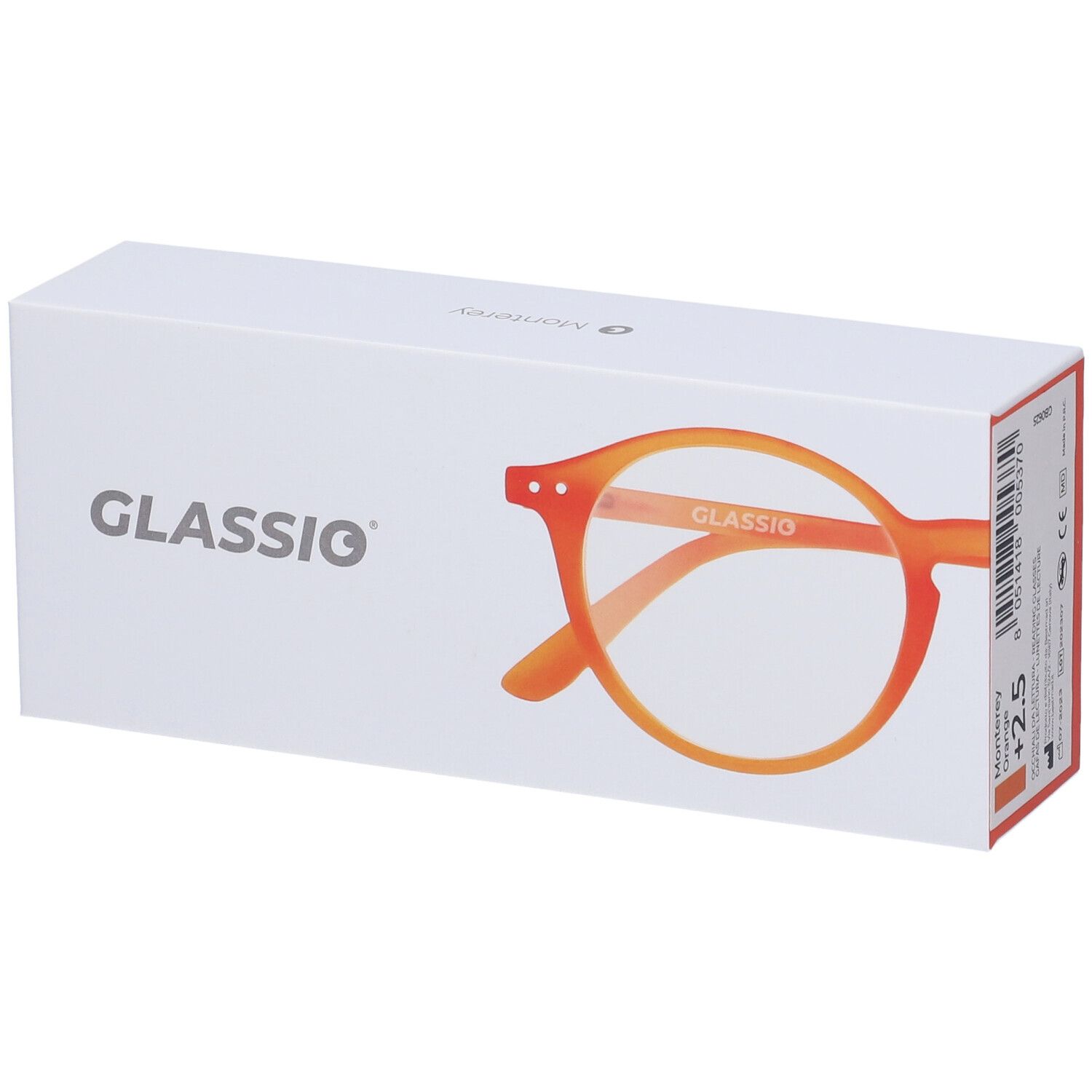 Occhiali da Lettura Glassio Monterey Colore Arancione Gradazione +2,5