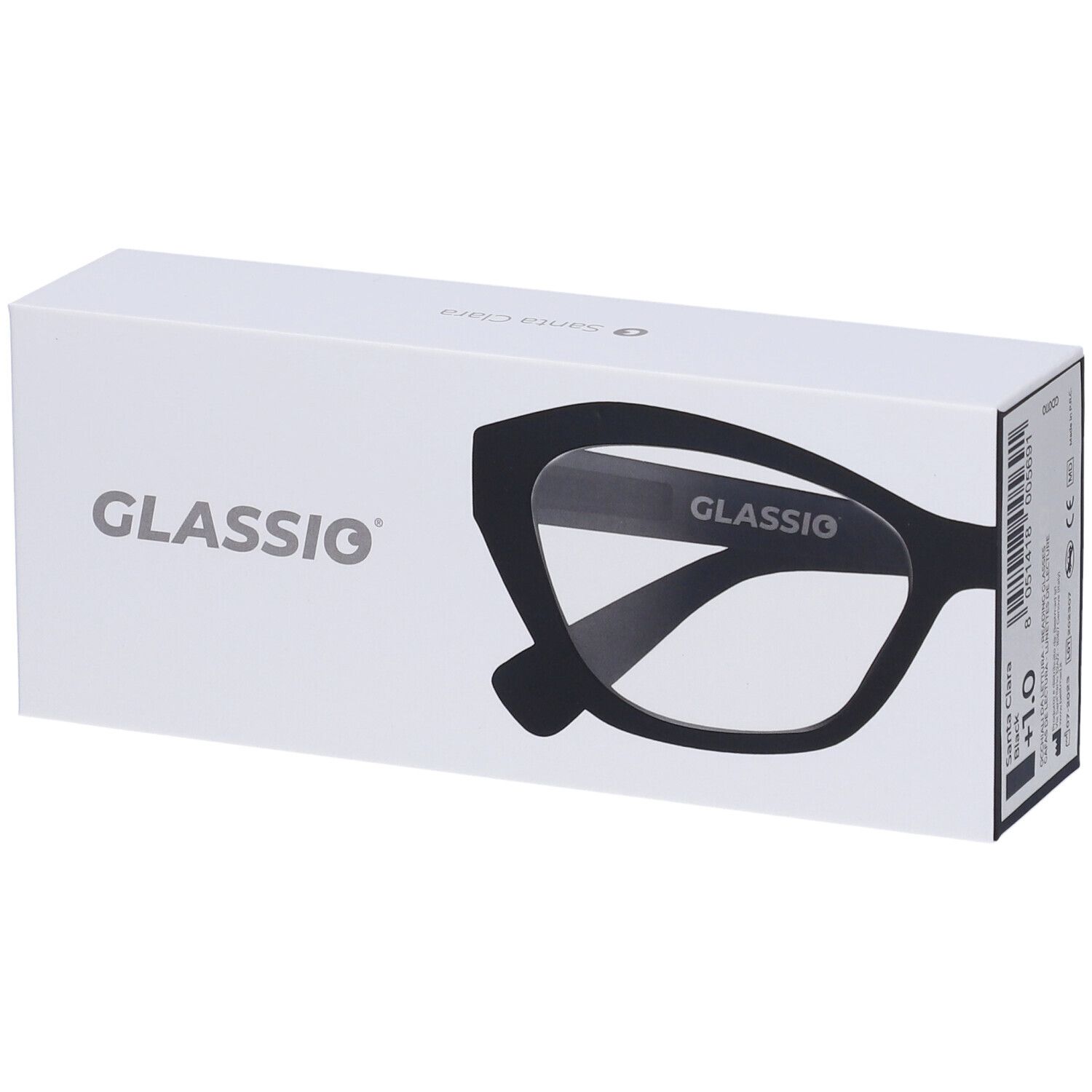 Occhiali da Lettura Glassio Santa Clara Colore Nero Gradazione +1,0