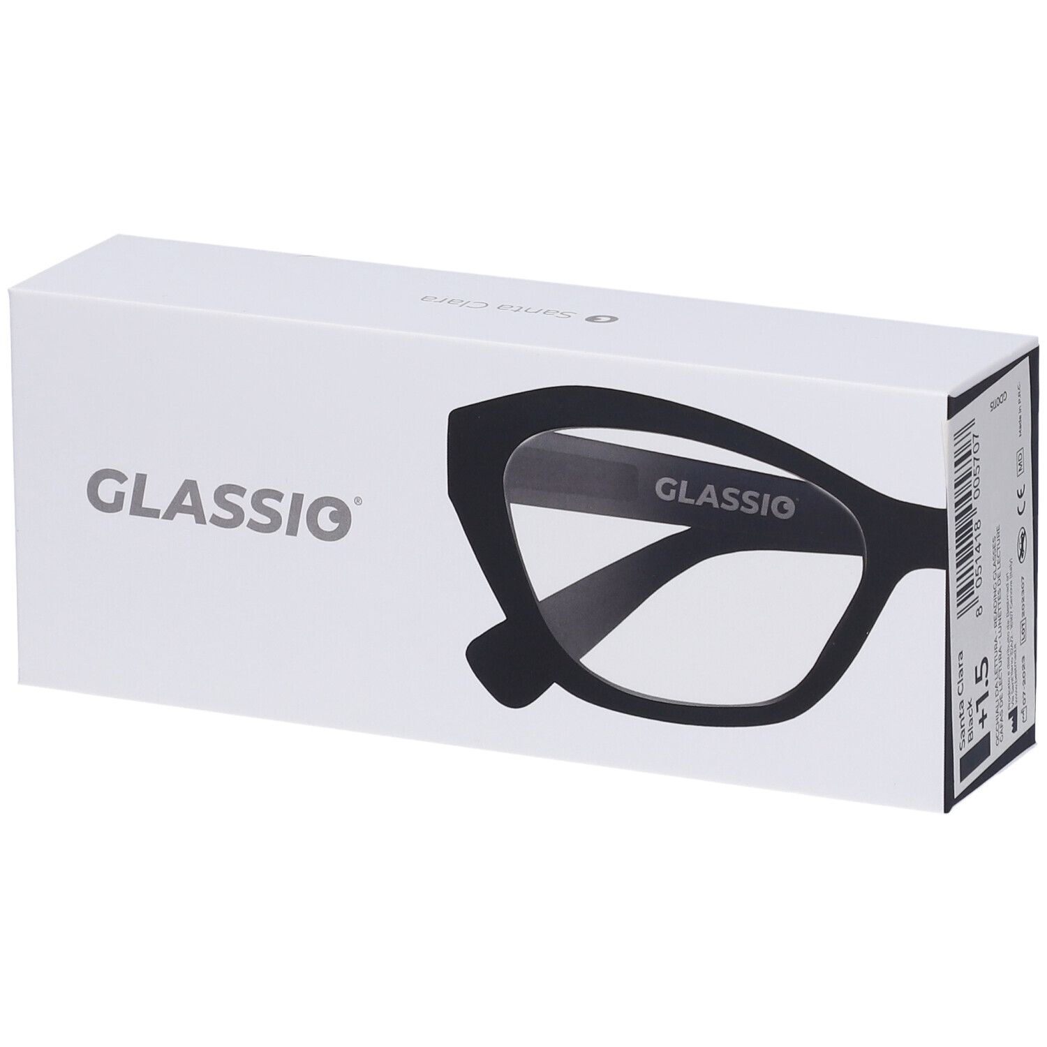 Occhiali da Lettura Glassio Santa Clara Colore Nero Gradazione +1,5