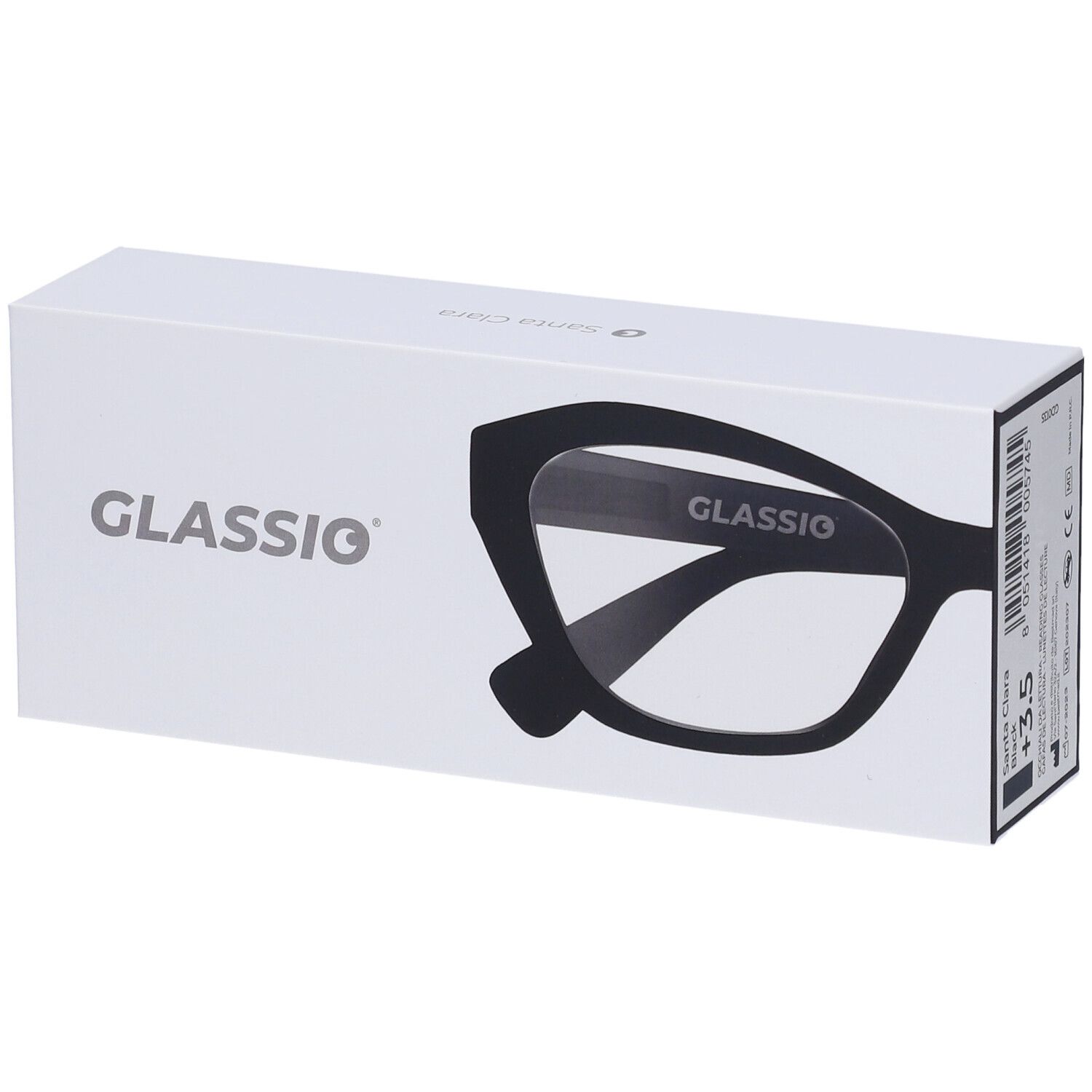 Occhiali da Lettura Glassio Santa Clara Colore Nero Gradazione +3,5